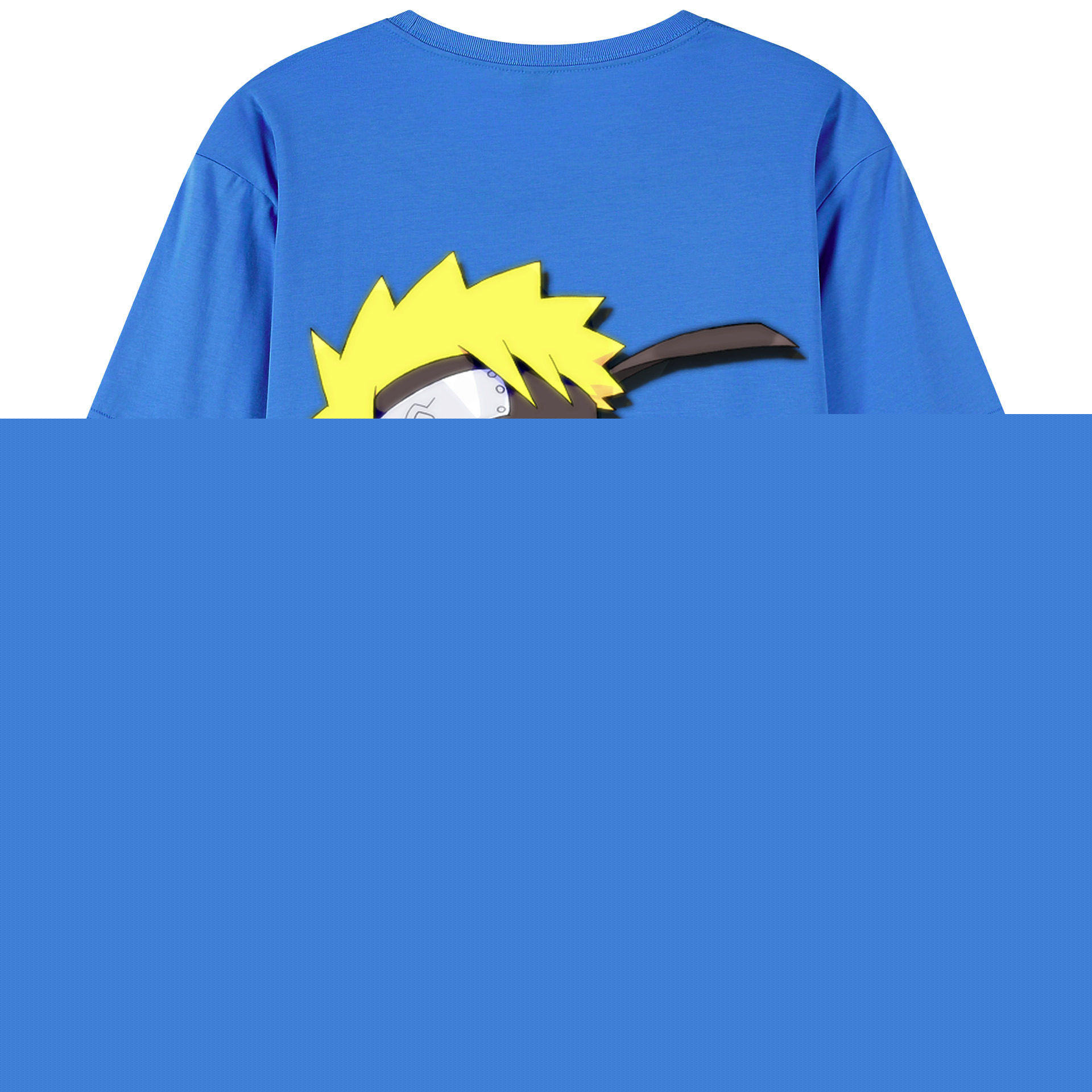 （画像用） NARUTO -ナルト- うずまき ナルト Uzumaki Naruto 綿100％半袖Tシャツ（背面プリント）