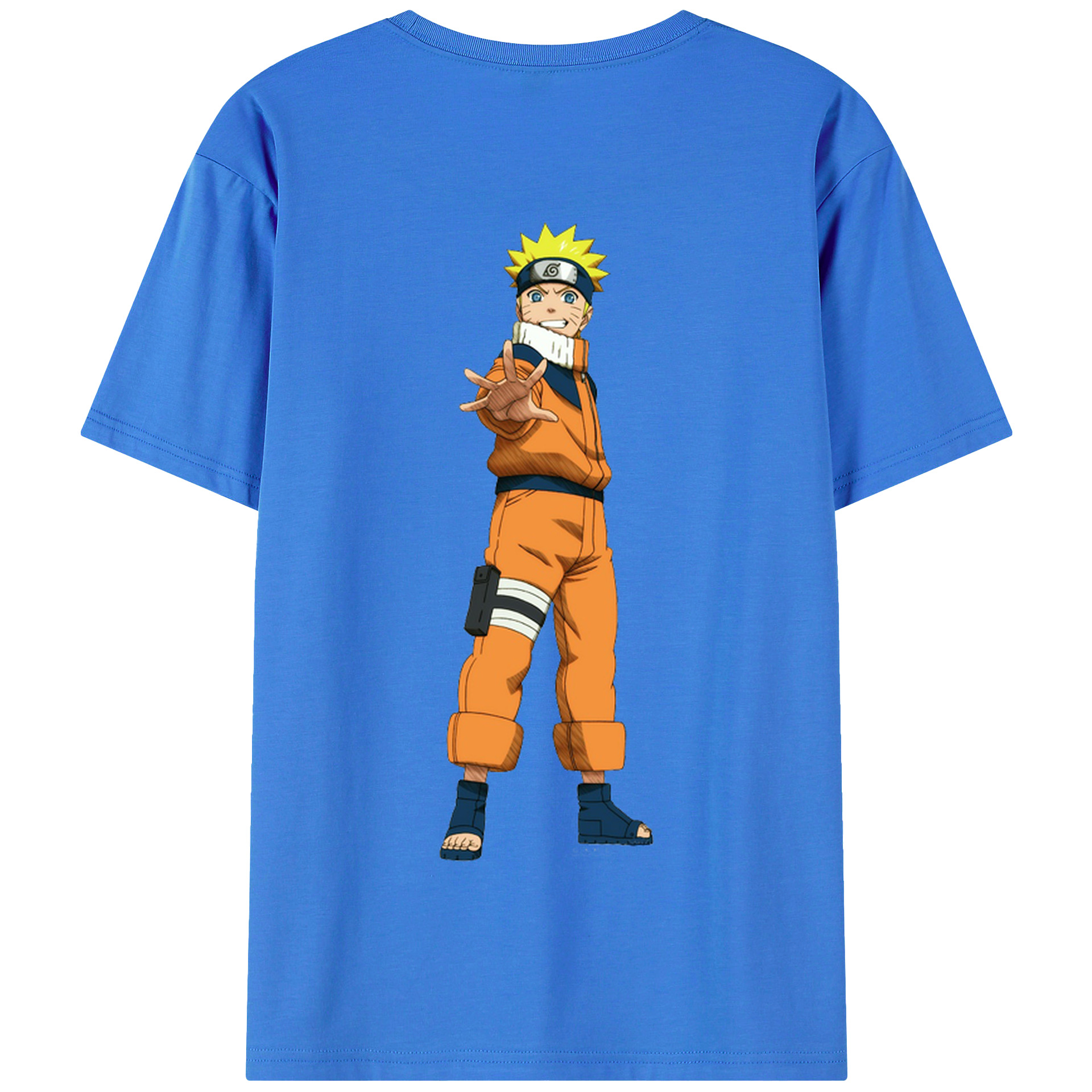 （画像用） NARUTO -ナルト- うずまき ナルト Uzumaki Naruto 綿100％半袖Tシャツ（背面プリント）