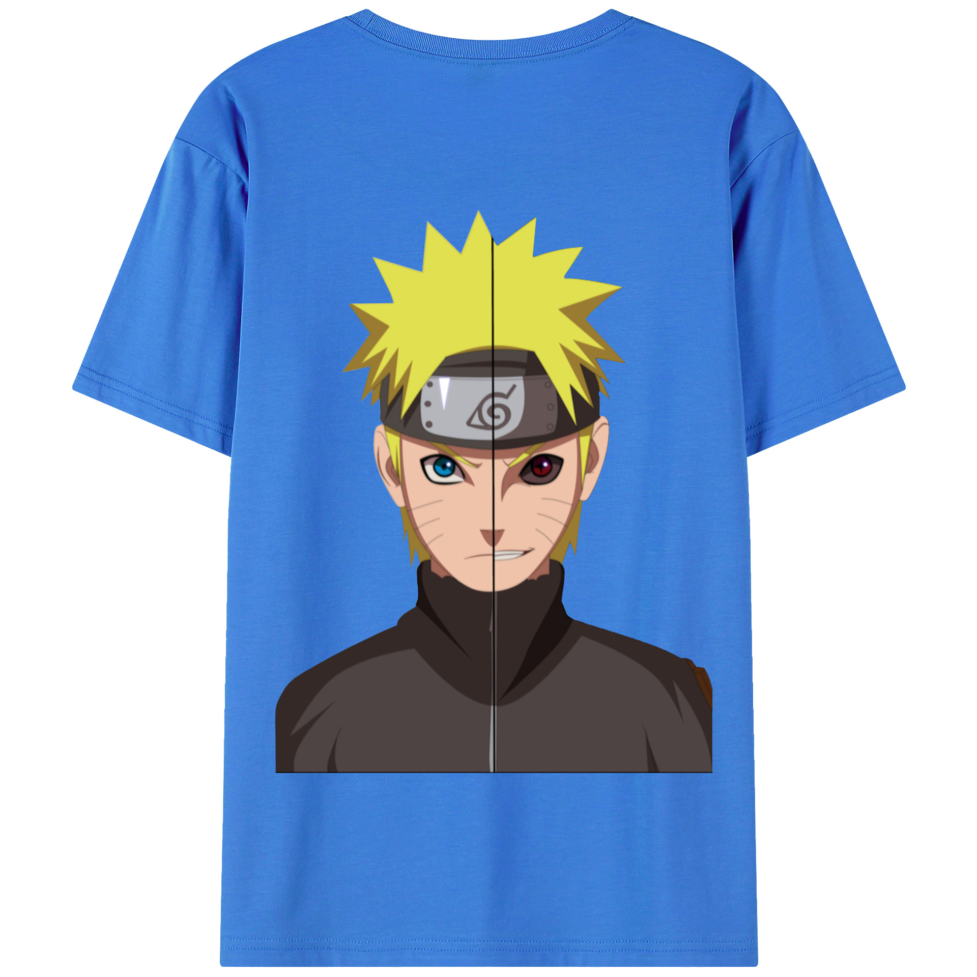 （画像用） NARUTO -ナルト- うずまき ナルト Uzumaki Naruto 綿100％半袖Tシャツ（背面プリント）