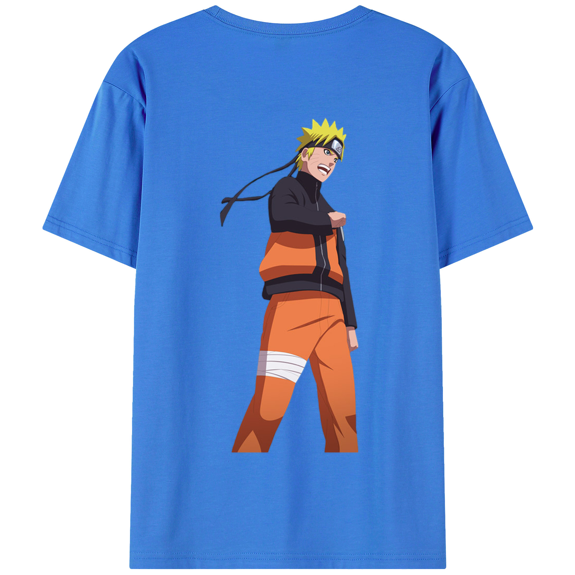 （画像用） NARUTO -ナルト- うずまき ナルト Uzumaki Naruto 綿100％半袖Tシャツ（背面プリント）