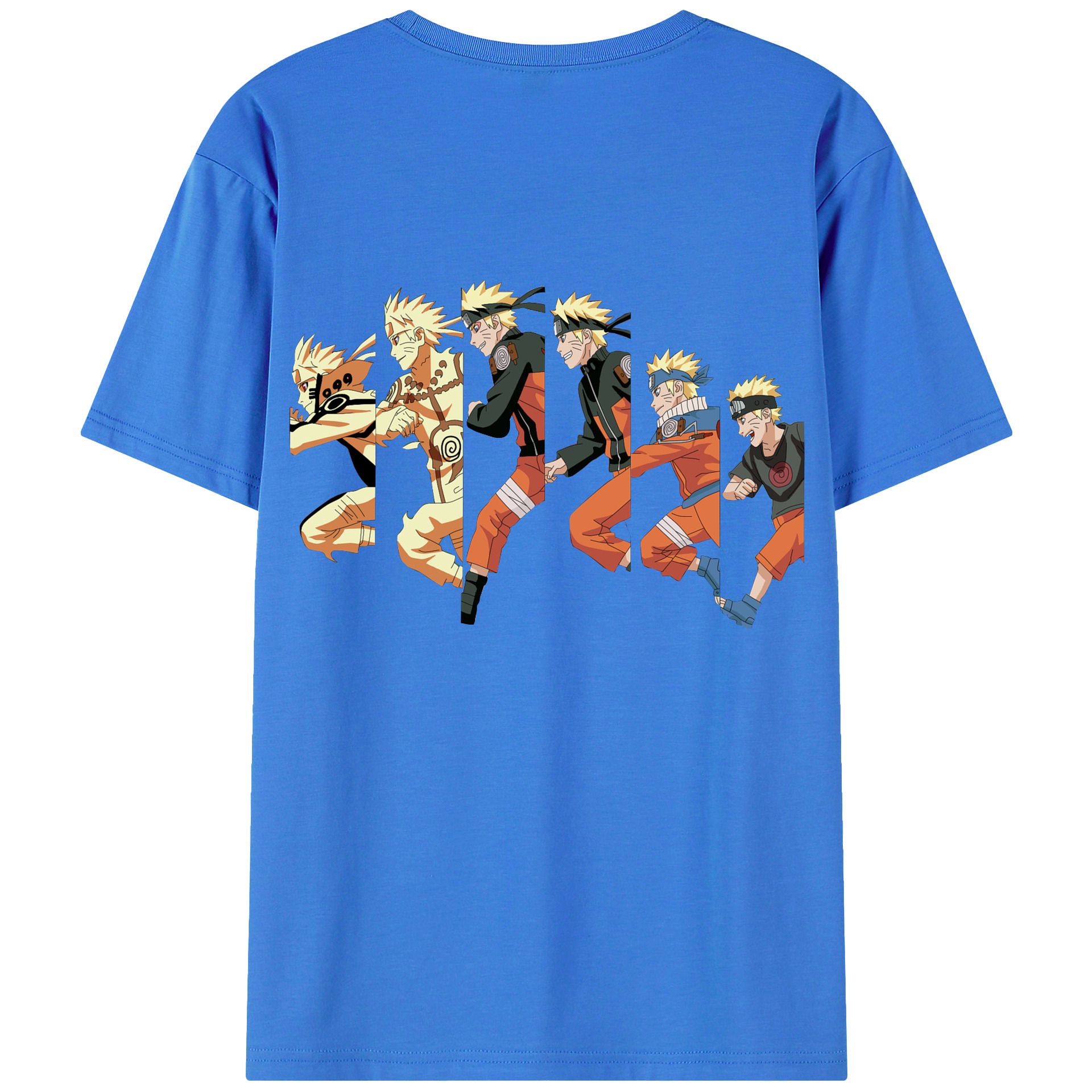 （画像用） NARUTO -ナルト- うずまき ナルト Uzumaki Naruto 綿100％半袖Tシャツ（背面プリント）