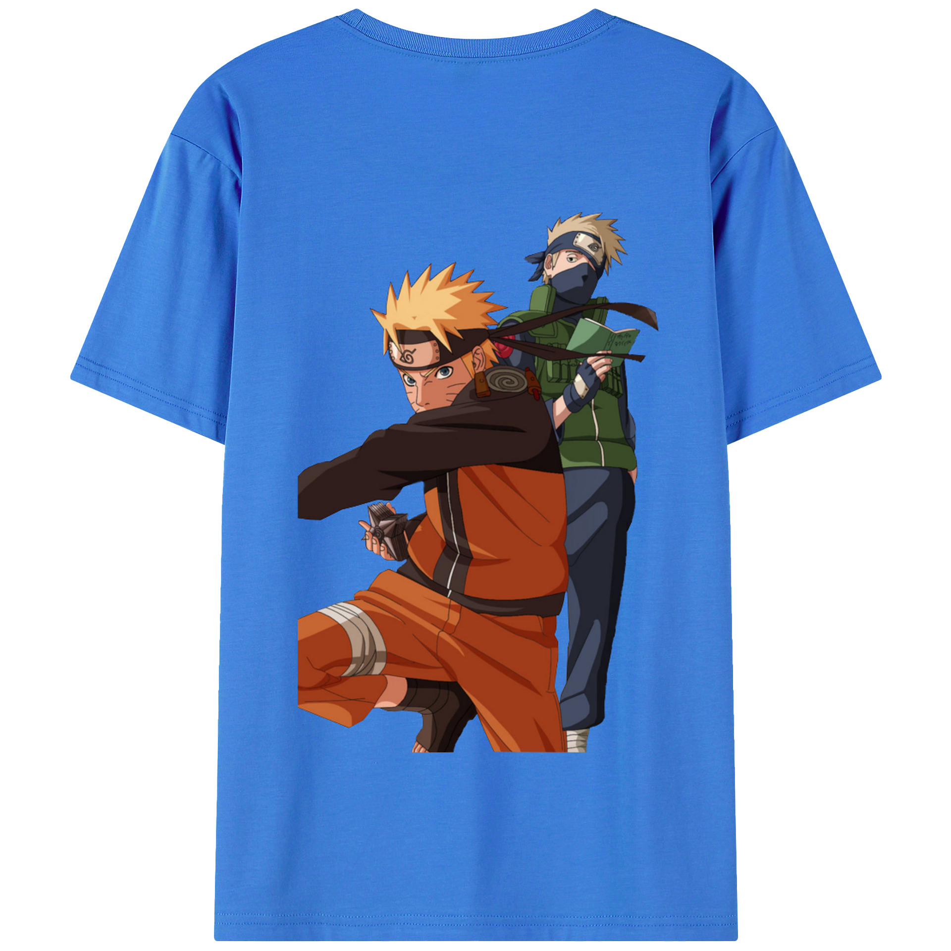 （画像用） NARUTO -ナルト- うずまき ナルト Uzumaki Naruto 綿100％半袖Tシャツ（背面プリント）