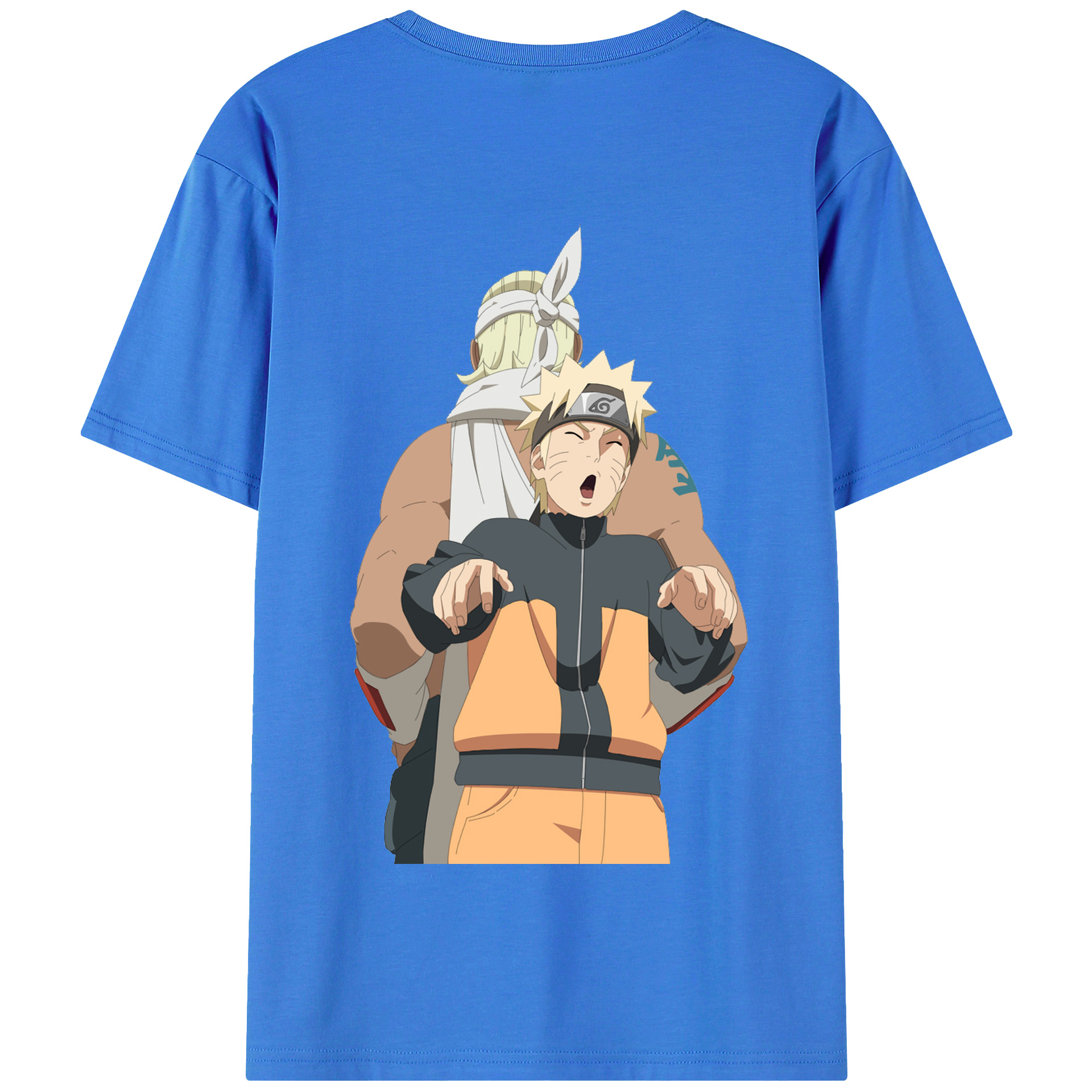 （画像用） NARUTO -ナルト- うずまき ナルト Uzumaki Naruto 綿100％半袖Tシャツ（背面プリント）