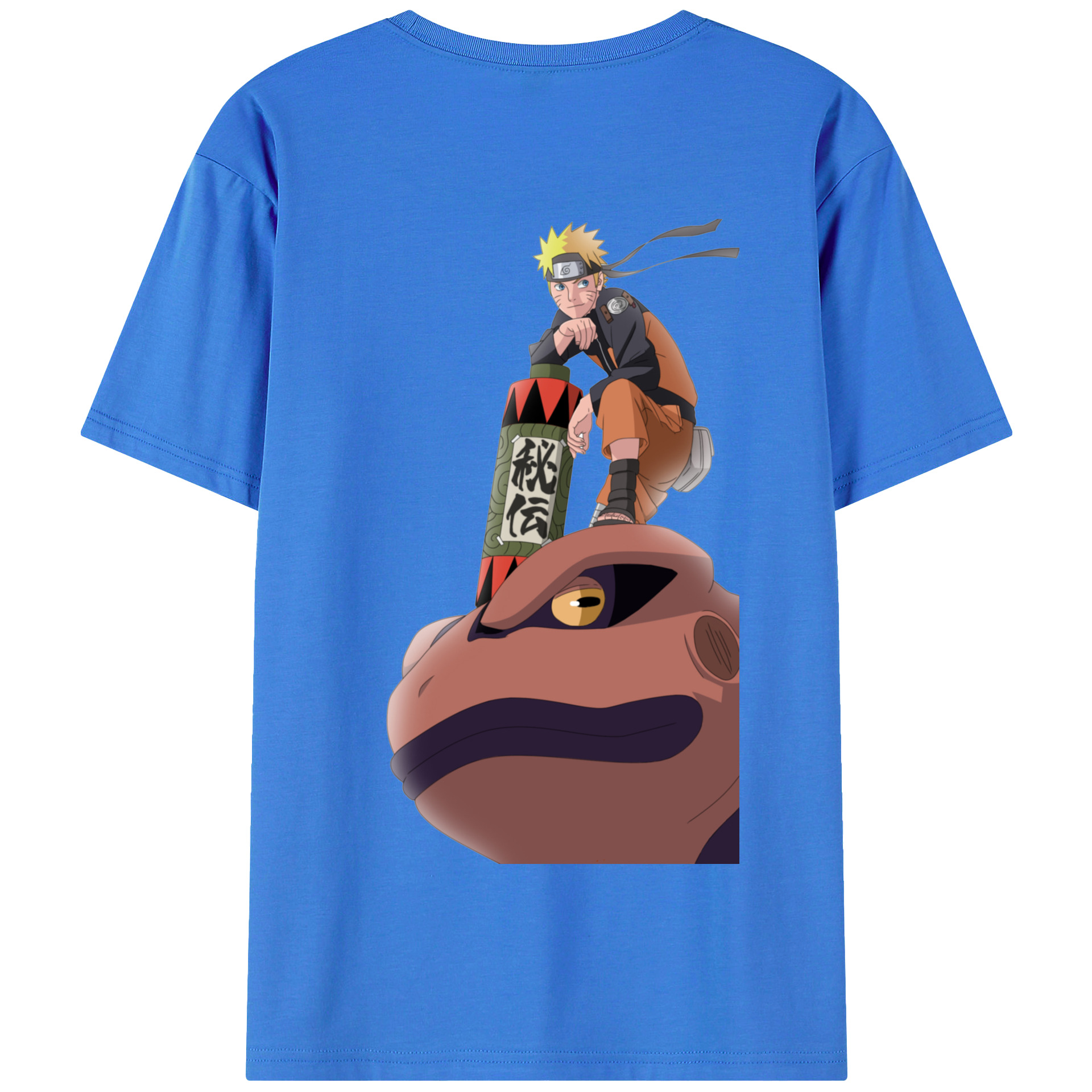 （画像用） NARUTO -ナルト- うずまき ナルト Uzumaki Naruto 綿100％半袖Tシャツ（背面プリント）