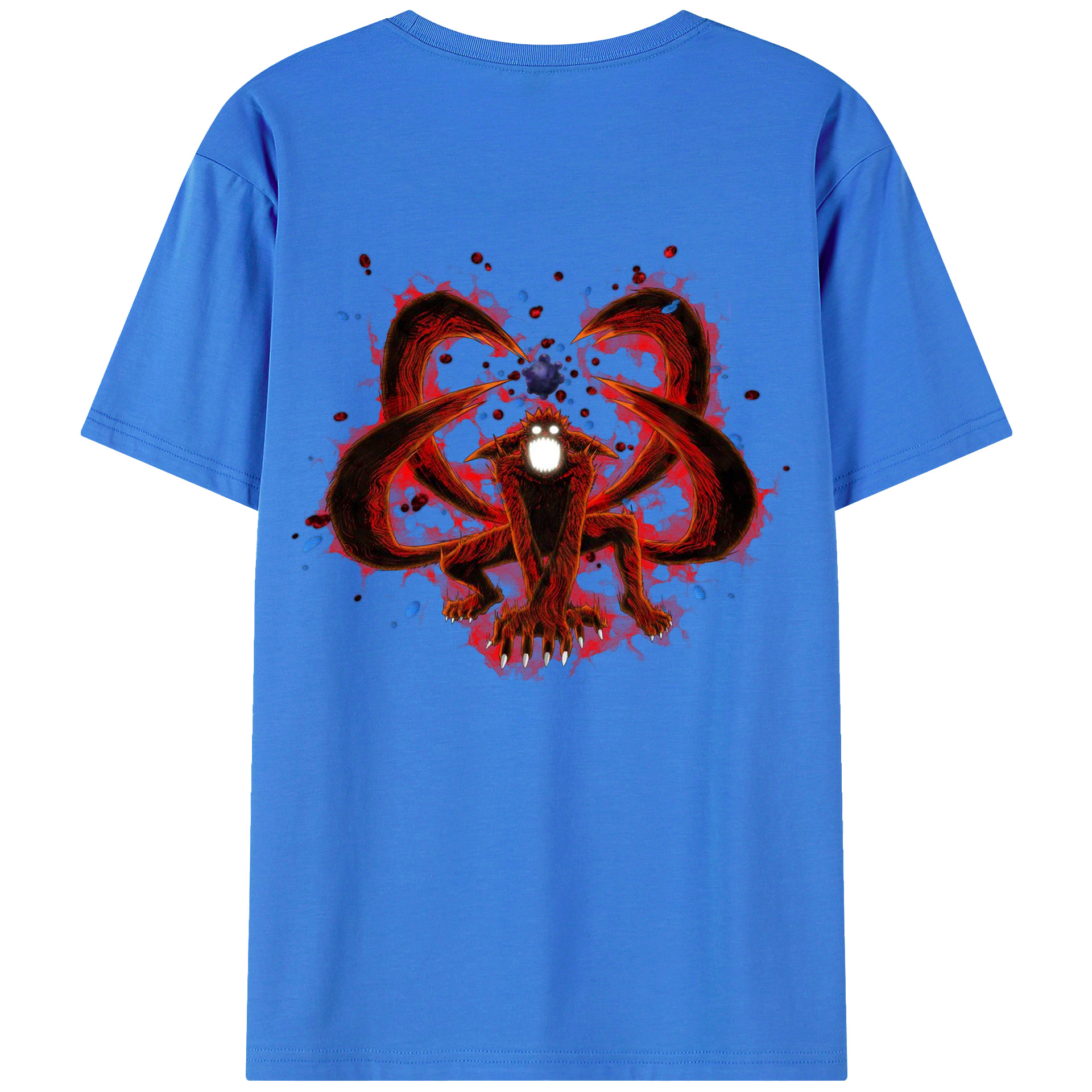 （画像用） NARUTO -ナルト- うずまき ナルト Uzumaki Naruto 綿100％半袖Tシャツ（背面プリント）