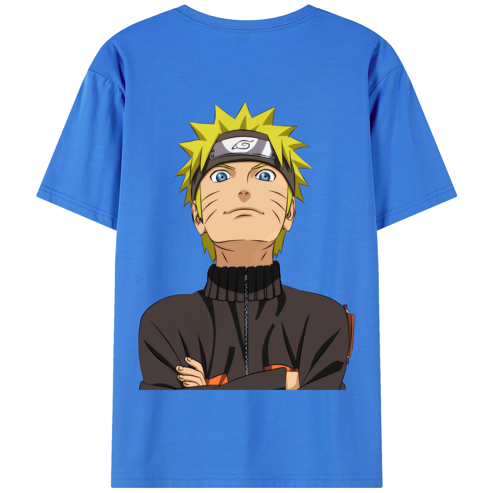 （画像用） NARUTO -ナルト- うずまき ナルト Uzumaki Naruto 綿100％半袖Tシャツ（背面プリント）