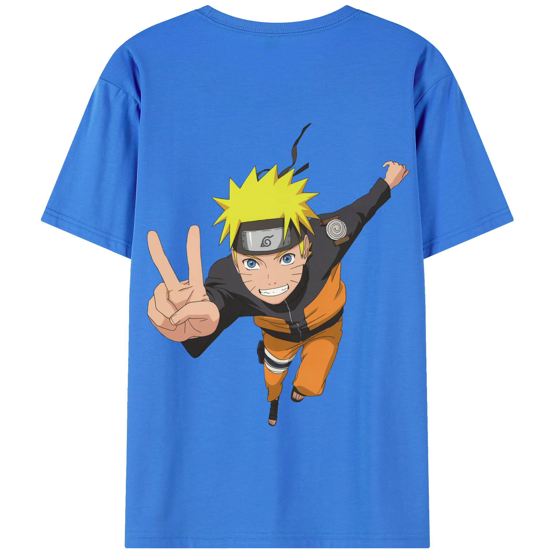 （画像用） NARUTO -ナルト- うずまき ナルト Uzumaki Naruto 綿100％半袖Tシャツ（背面プリント）