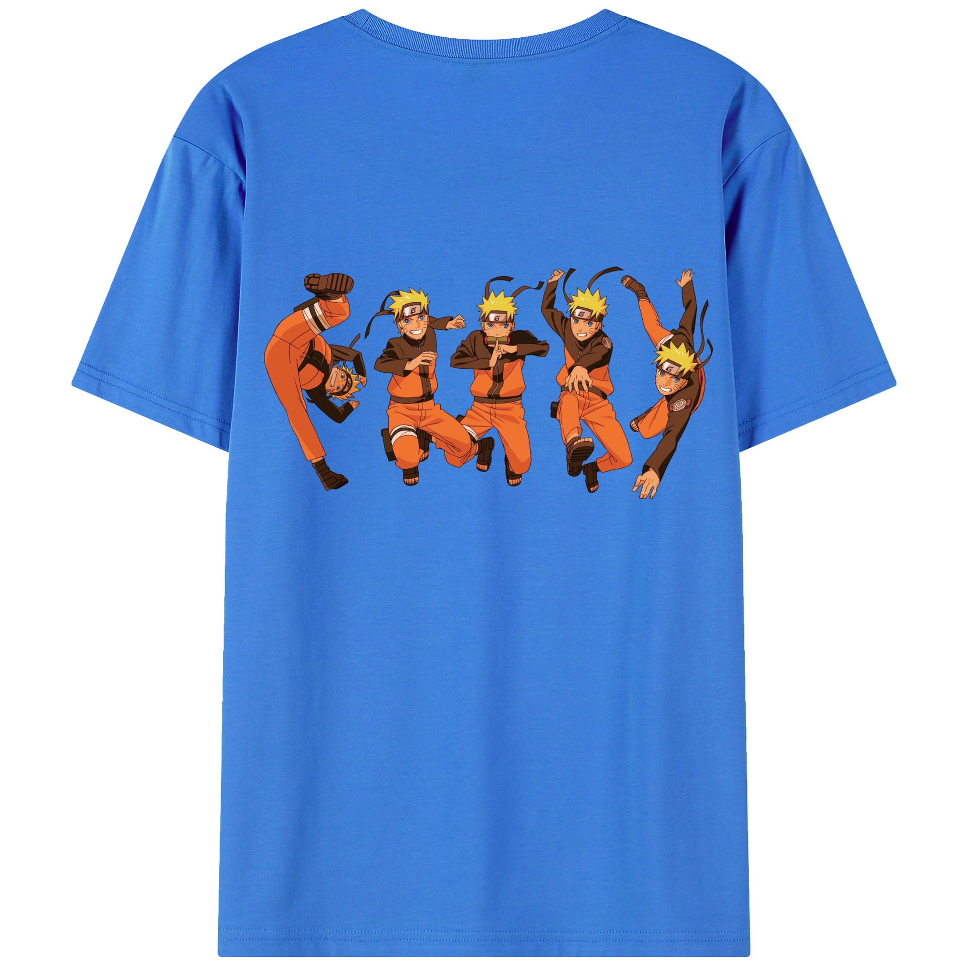 （画像用） NARUTO -ナルト- うずまき ナルト Uzumaki Naruto 綿100％半袖Tシャツ（背面プリント）