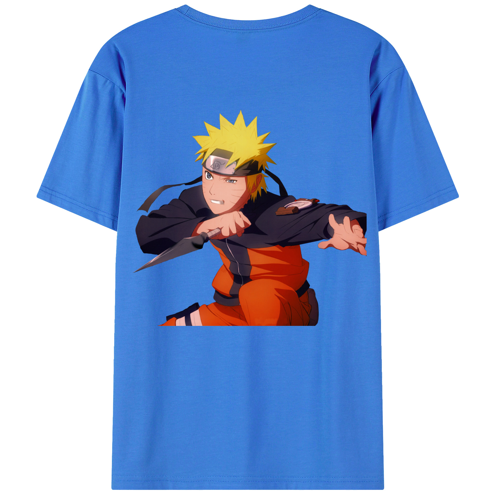 （画像用） NARUTO -ナルト- うずまき ナルト Uzumaki Naruto 綿100％半袖Tシャツ（背面プリント）