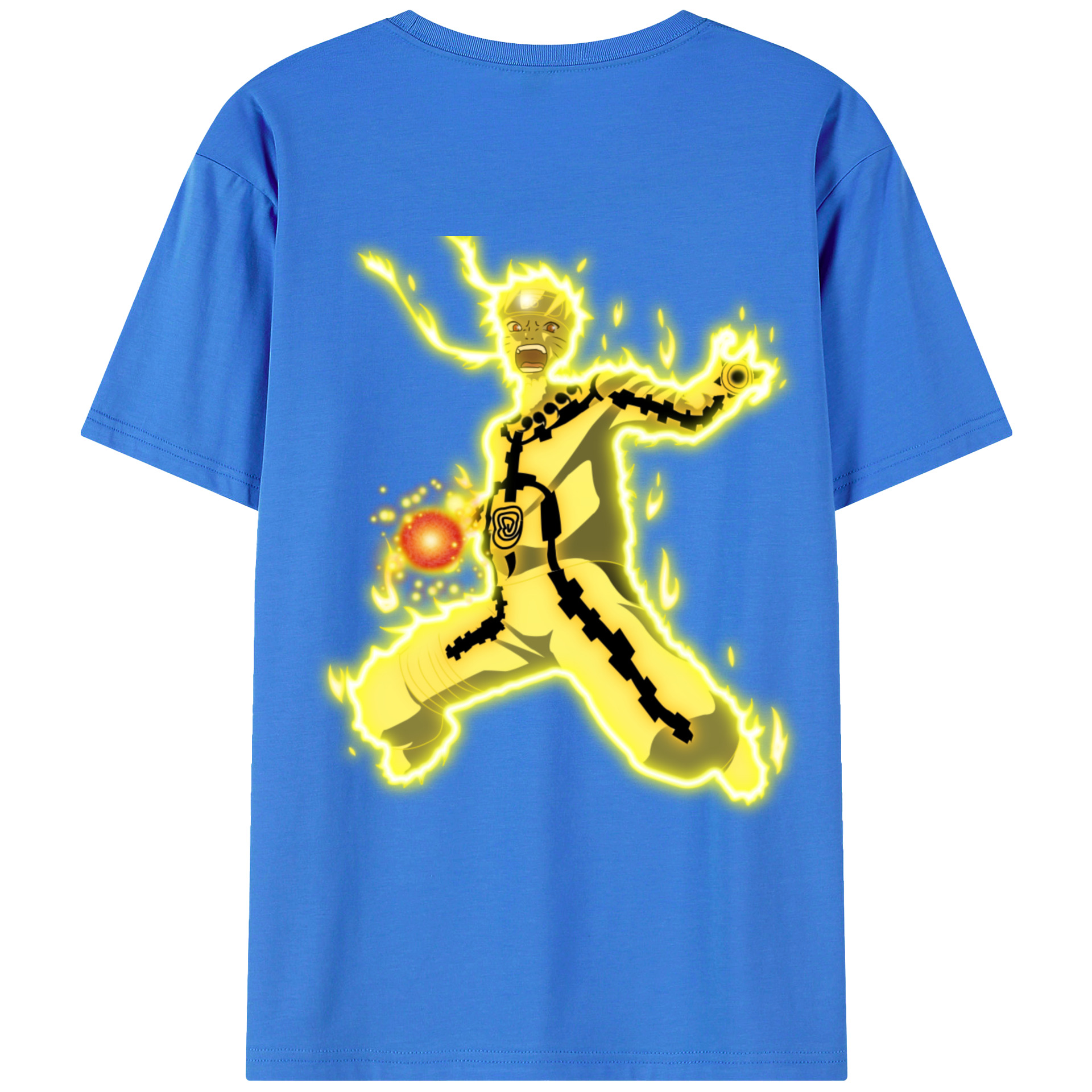 （画像用） NARUTO -ナルト- うずまき ナルト Uzumaki Naruto 綿100％半袖Tシャツ（背面プリント）