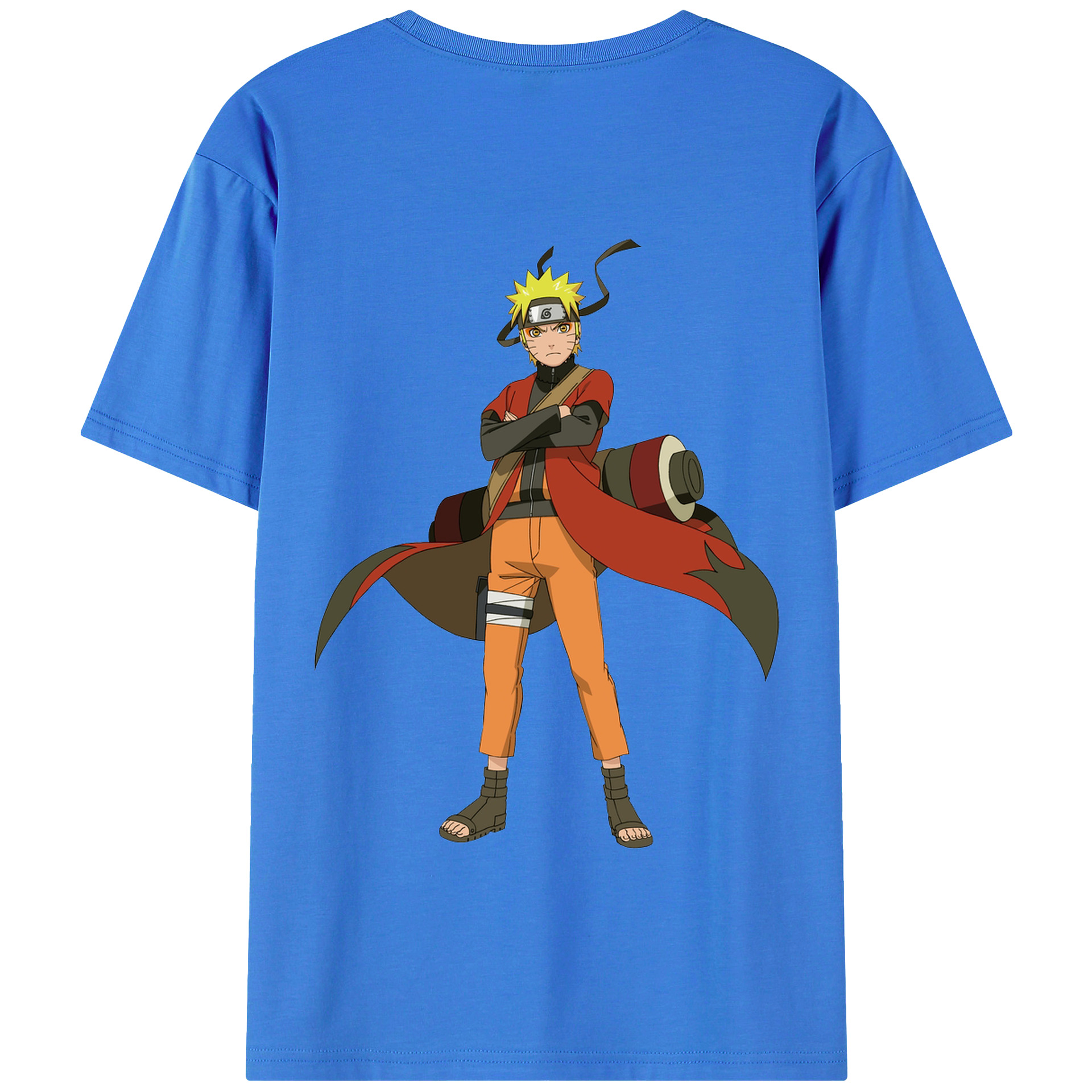 （画像用） NARUTO -ナルト- うずまき ナルト Uzumaki Naruto 綿100％半袖Tシャツ（背面プリント）