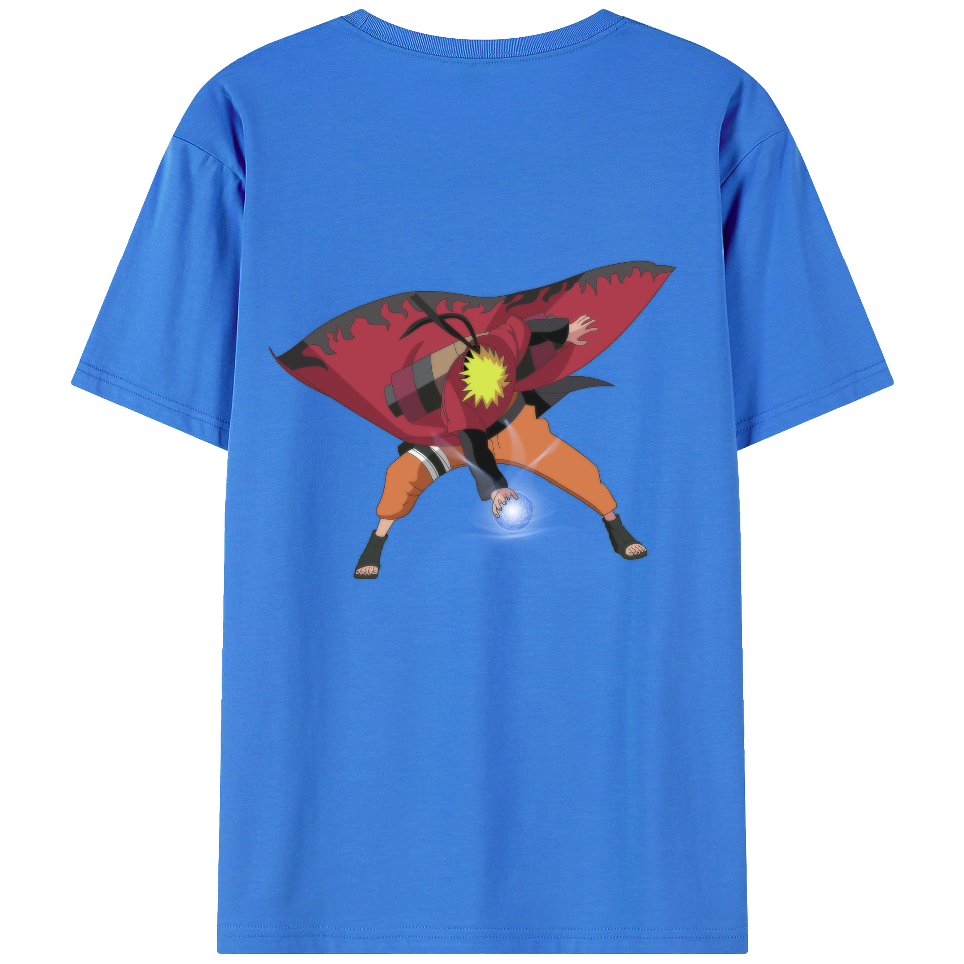 （画像用） NARUTO -ナルト- うずまき ナルト Uzumaki Naruto 綿100％半袖Tシャツ（背面プリント）