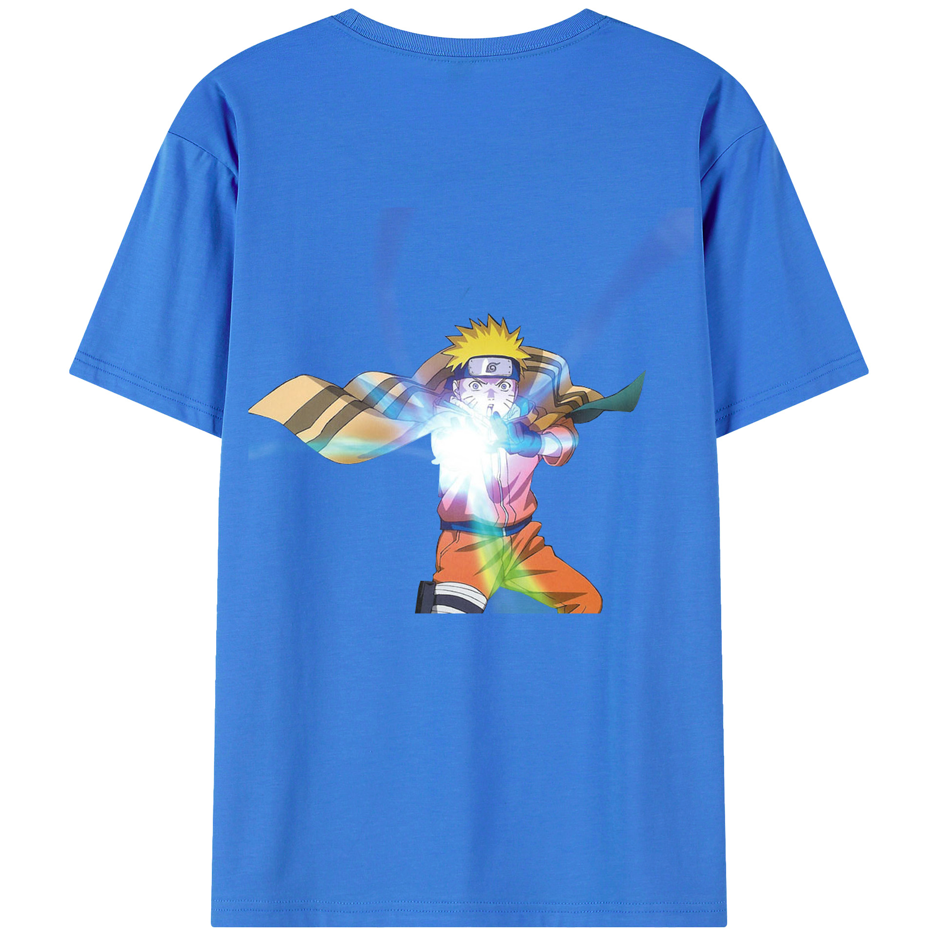 （画像用） NARUTO -ナルト- うずまき ナルト Uzumaki Naruto 綿100％半袖Tシャツ（背面プリント）