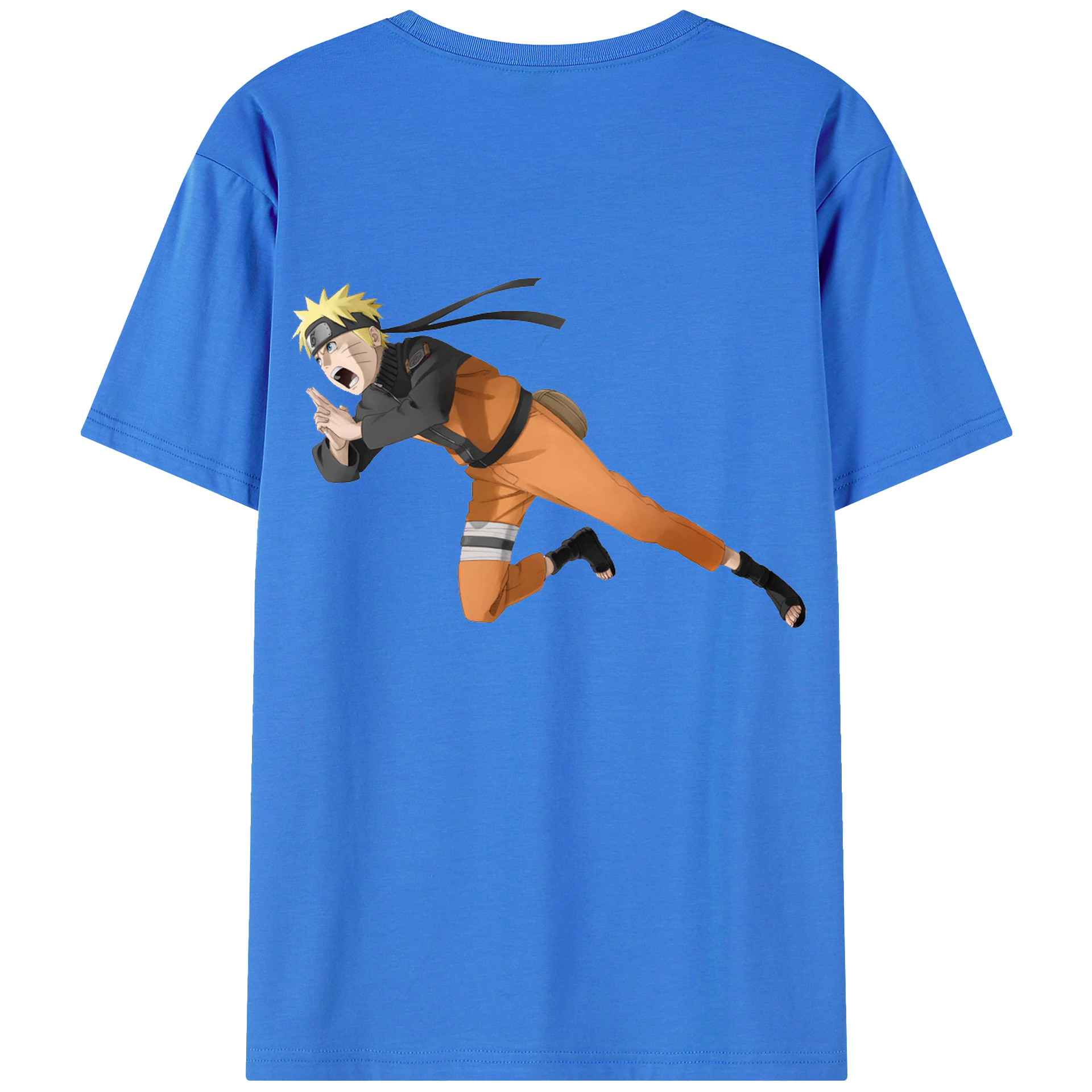 （画像用） NARUTO -ナルト- うずまき ナルト Uzumaki Naruto 綿100％半袖Tシャツ（背面プリント）