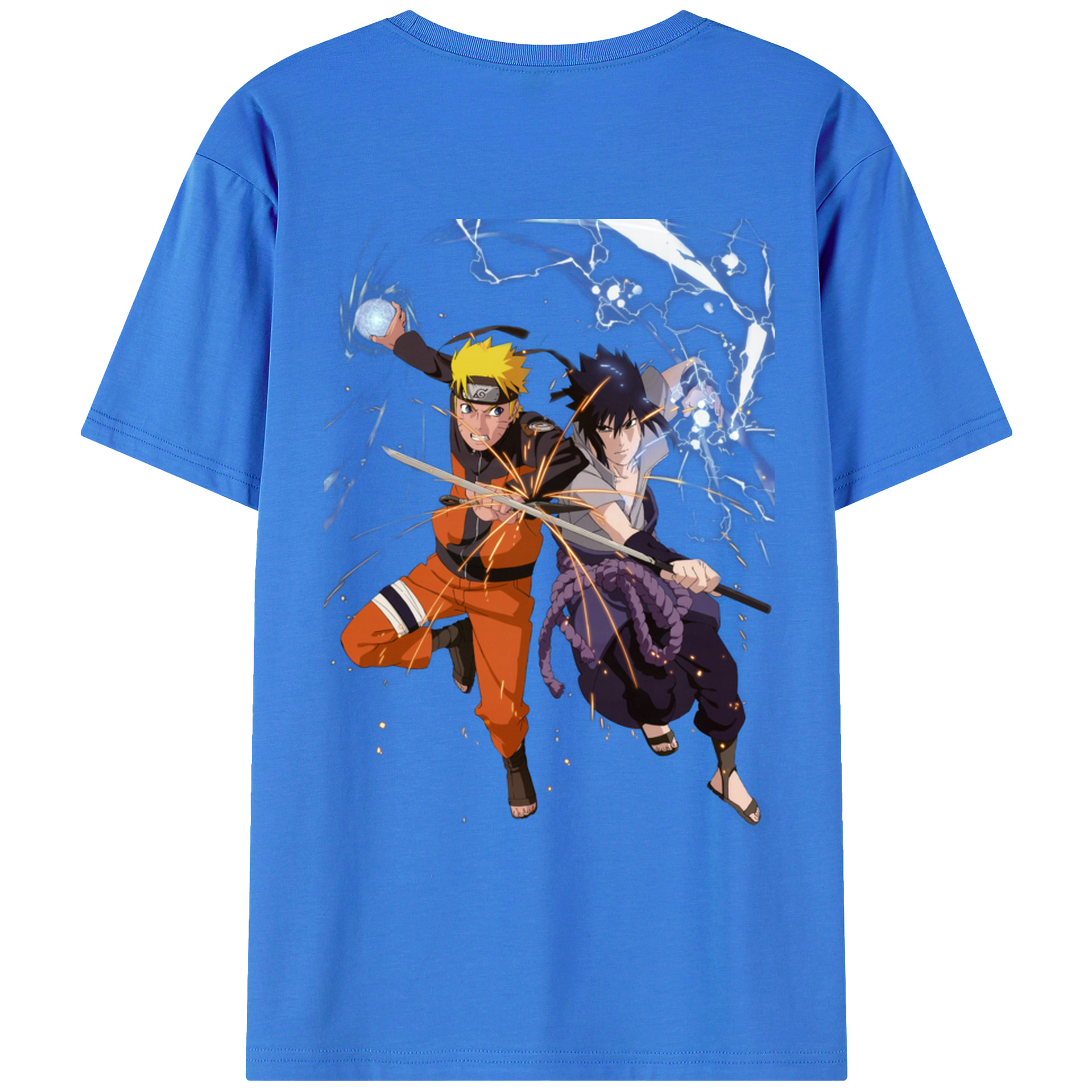 （画像用） NARUTO -ナルト- うずまき ナルト Uzumaki Naruto 綿100％半袖Tシャツ（背面プリント）