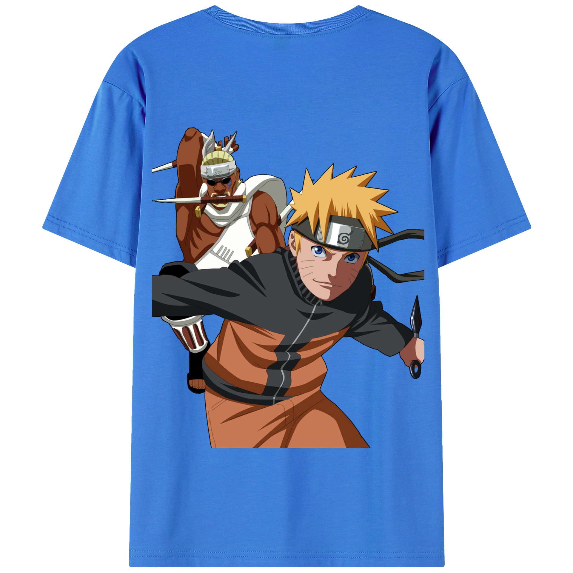 （画像用） NARUTO -ナルト- うずまき ナルト Uzumaki Naruto 綿100％半袖Tシャツ（背面プリント）