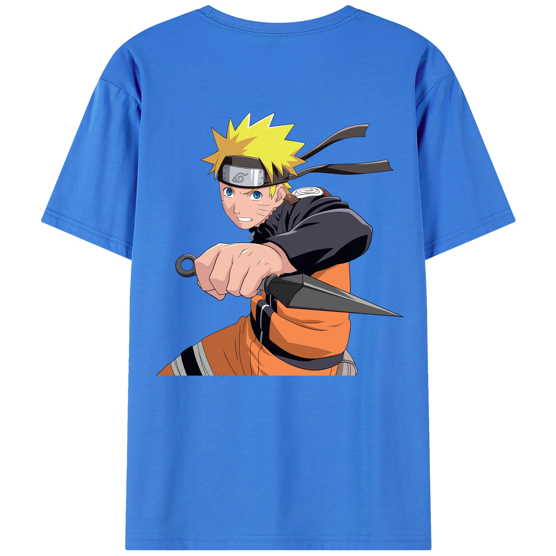 （画像用） NARUTO -ナルト- うずまき ナルト Uzumaki Naruto 綿100％半袖Tシャツ（背面プリント）