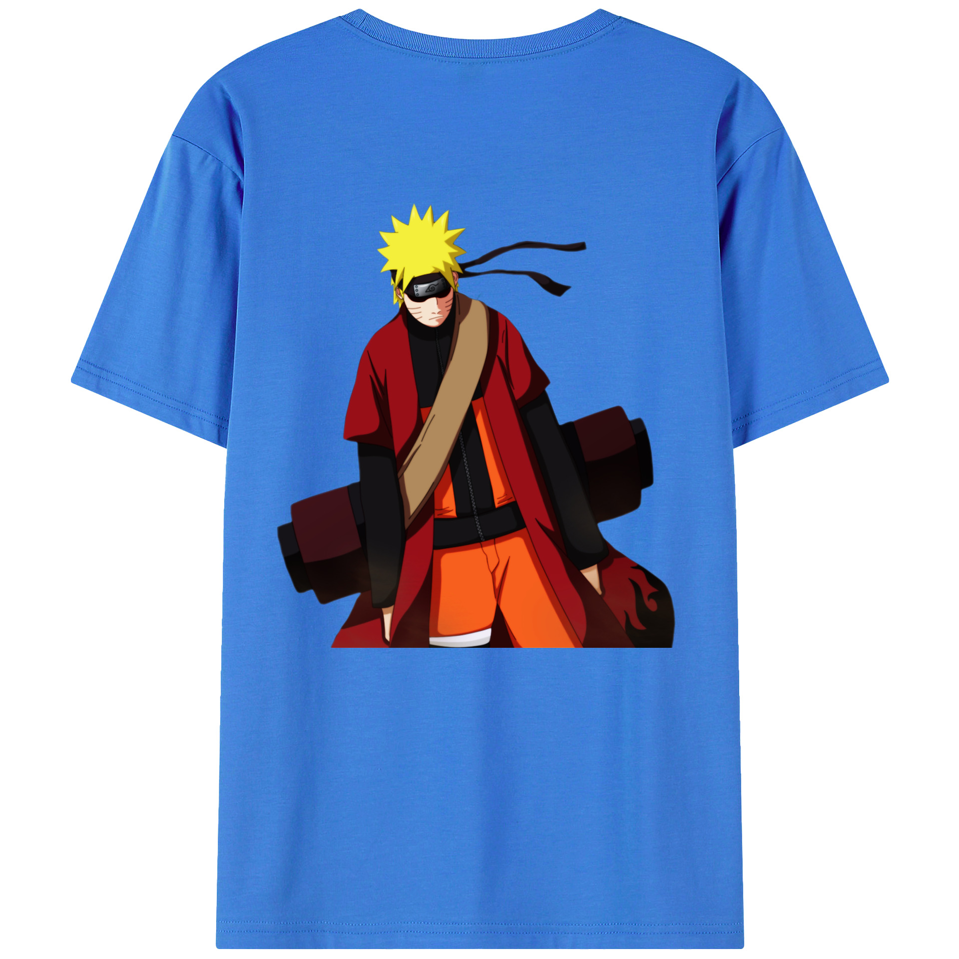 （画像用） NARUTO -ナルト- うずまき ナルト Uzumaki Naruto 綿100％半袖Tシャツ（背面プリント）