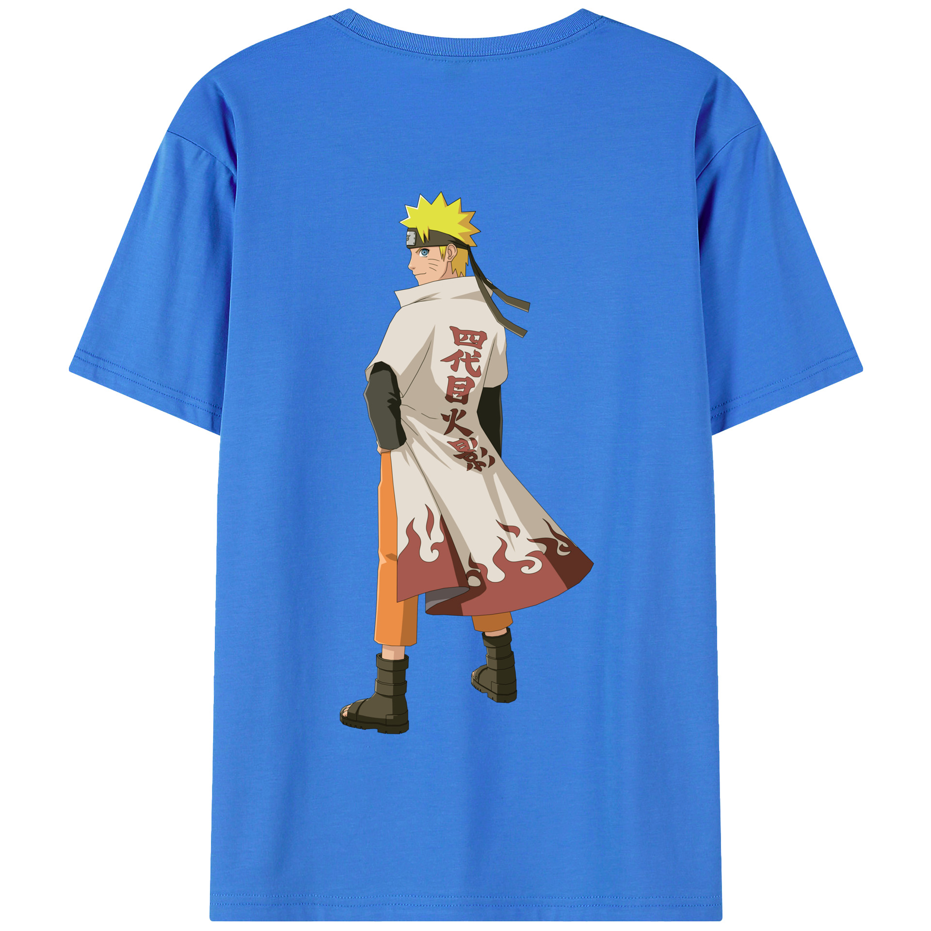 （画像用） NARUTO -ナルト- うずまき ナルト Uzumaki Naruto 綿100％半袖Tシャツ（背面プリント）