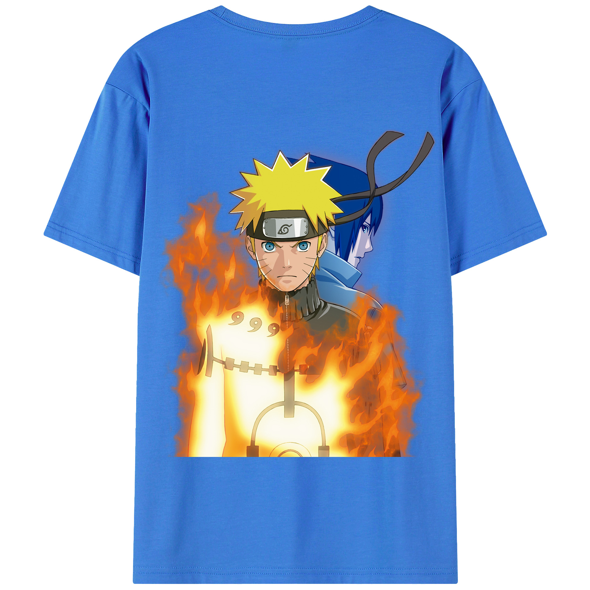 （画像用） NARUTO -ナルト- うずまき ナルト Uzumaki Naruto 綿100％半袖Tシャツ（背面プリント）