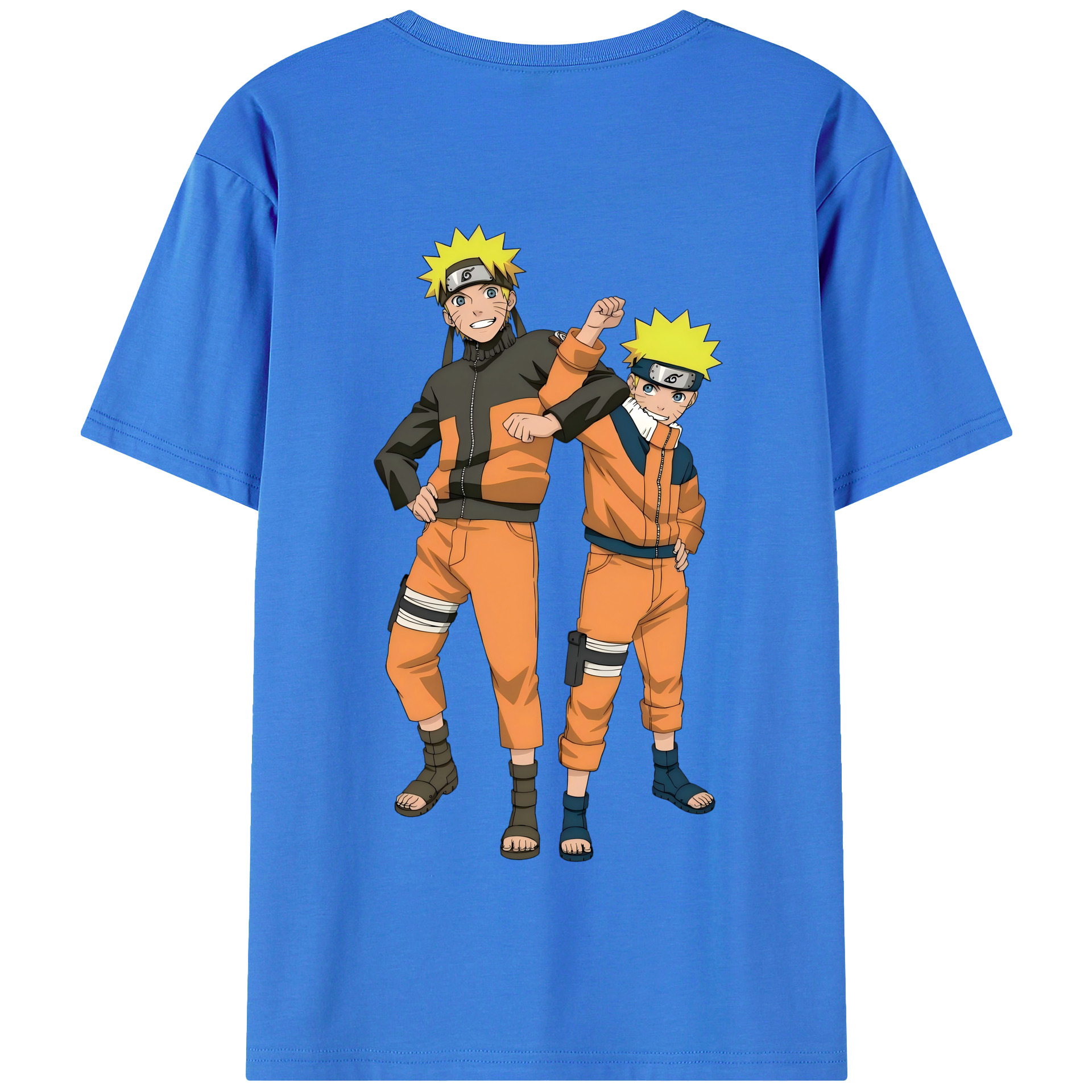 （画像用） NARUTO -ナルト- うずまき ナルト Uzumaki Naruto 綿100％半袖Tシャツ（背面プリント）