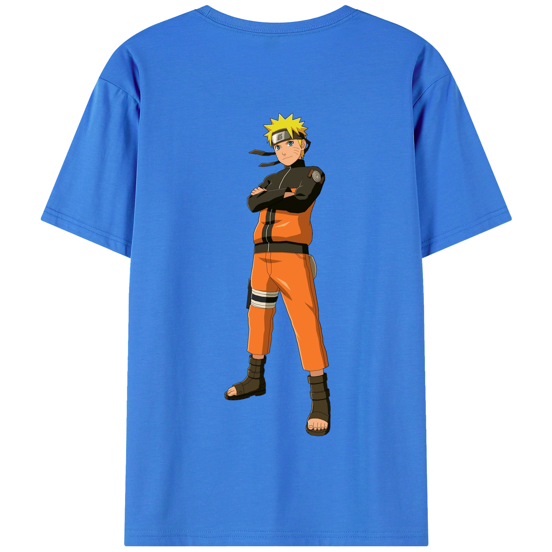 （画像用） NARUTO -ナルト- うずまき ナルト Uzumaki Naruto 綿100％半袖Tシャツ（背面プリント）