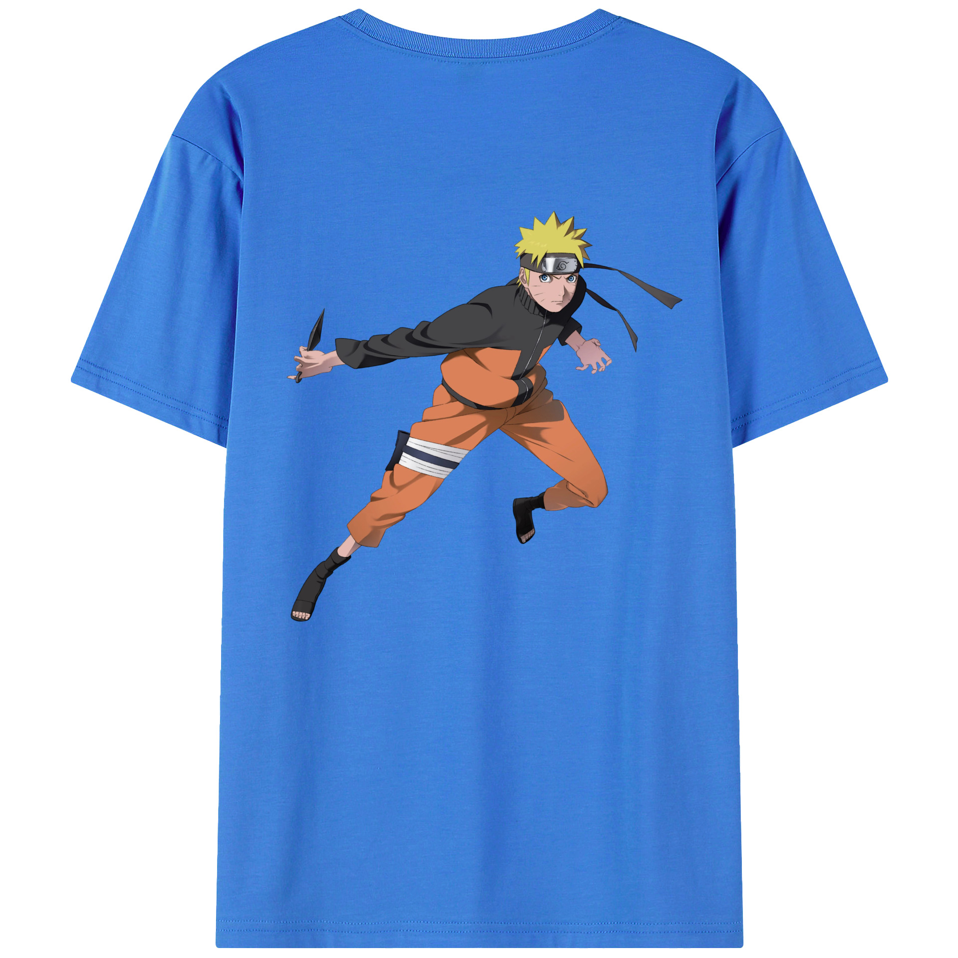 （画像用） NARUTO -ナルト- うずまき ナルト Uzumaki Naruto 綿100％半袖Tシャツ（背面プリント）