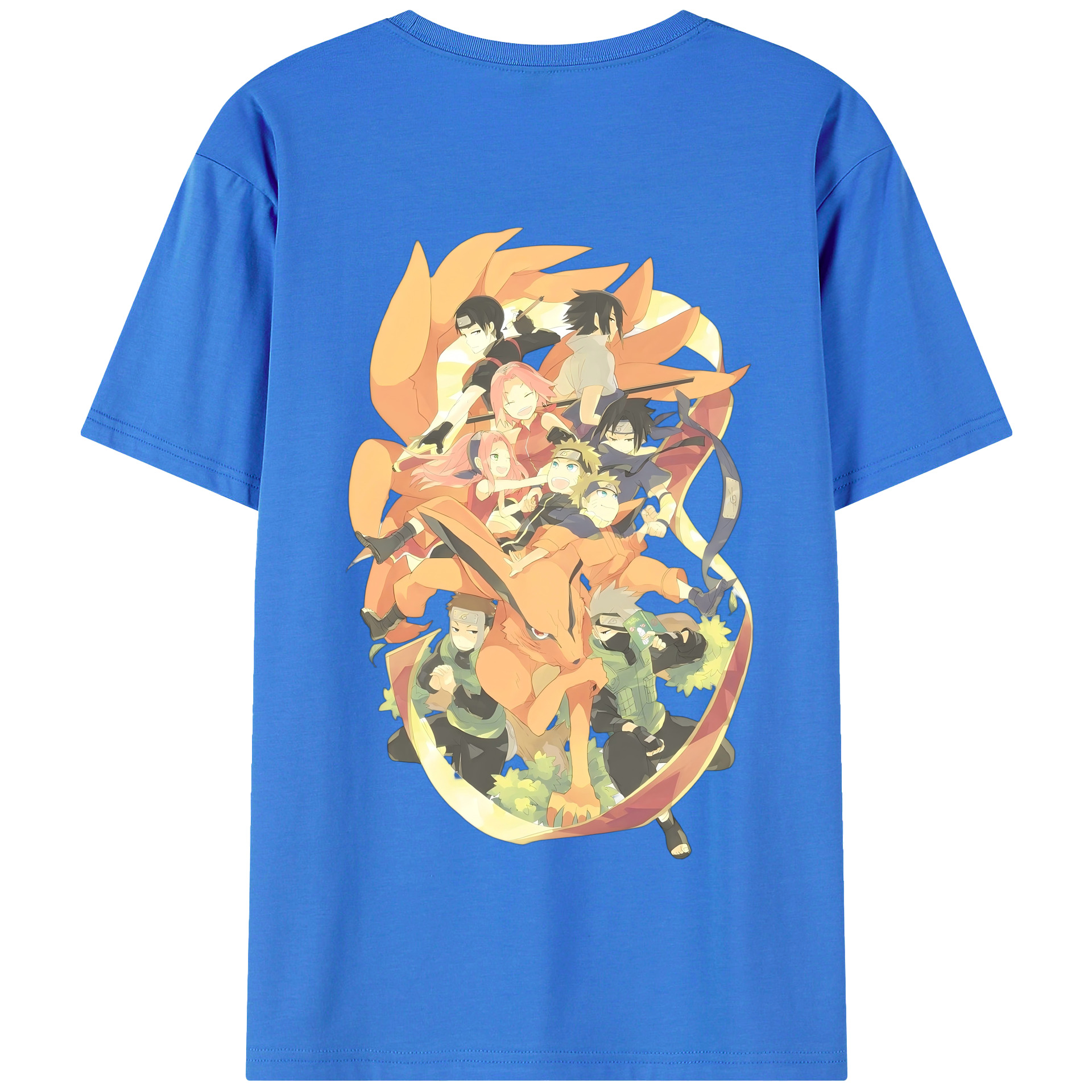（画像用） NARUTO -ナルト- うずまき ナルト Uzumaki Naruto 綿100％半袖Tシャツ（背面プリント）