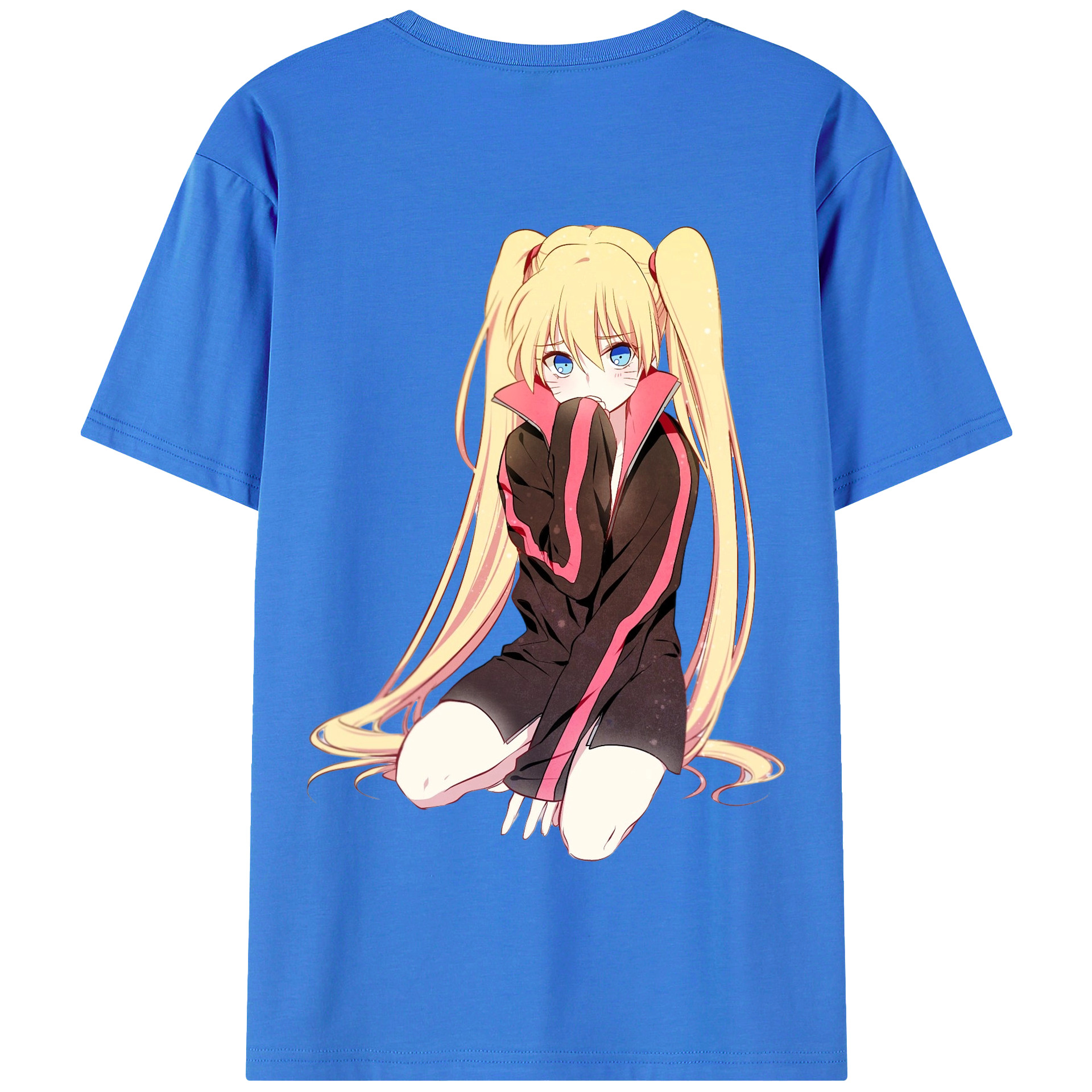 （画像用） NARUTO -ナルト- うずまき ナルト Uzumaki Naruto 綿100％半袖Tシャツ（背面プリント）