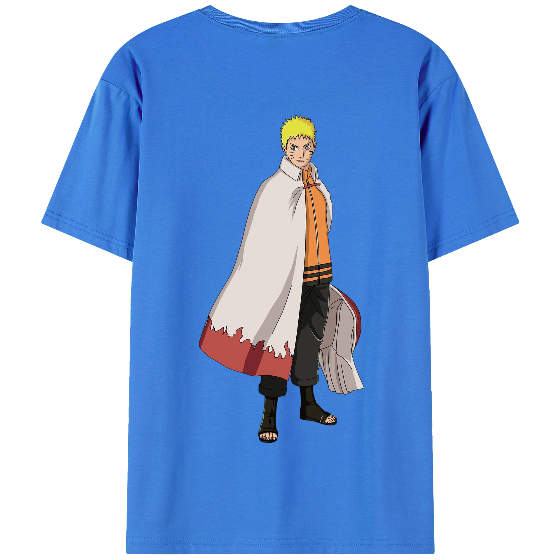 （画像用） NARUTO -ナルト- うずまき ナルト Uzumaki Naruto 綿100％半袖Tシャツ（背面プリント）