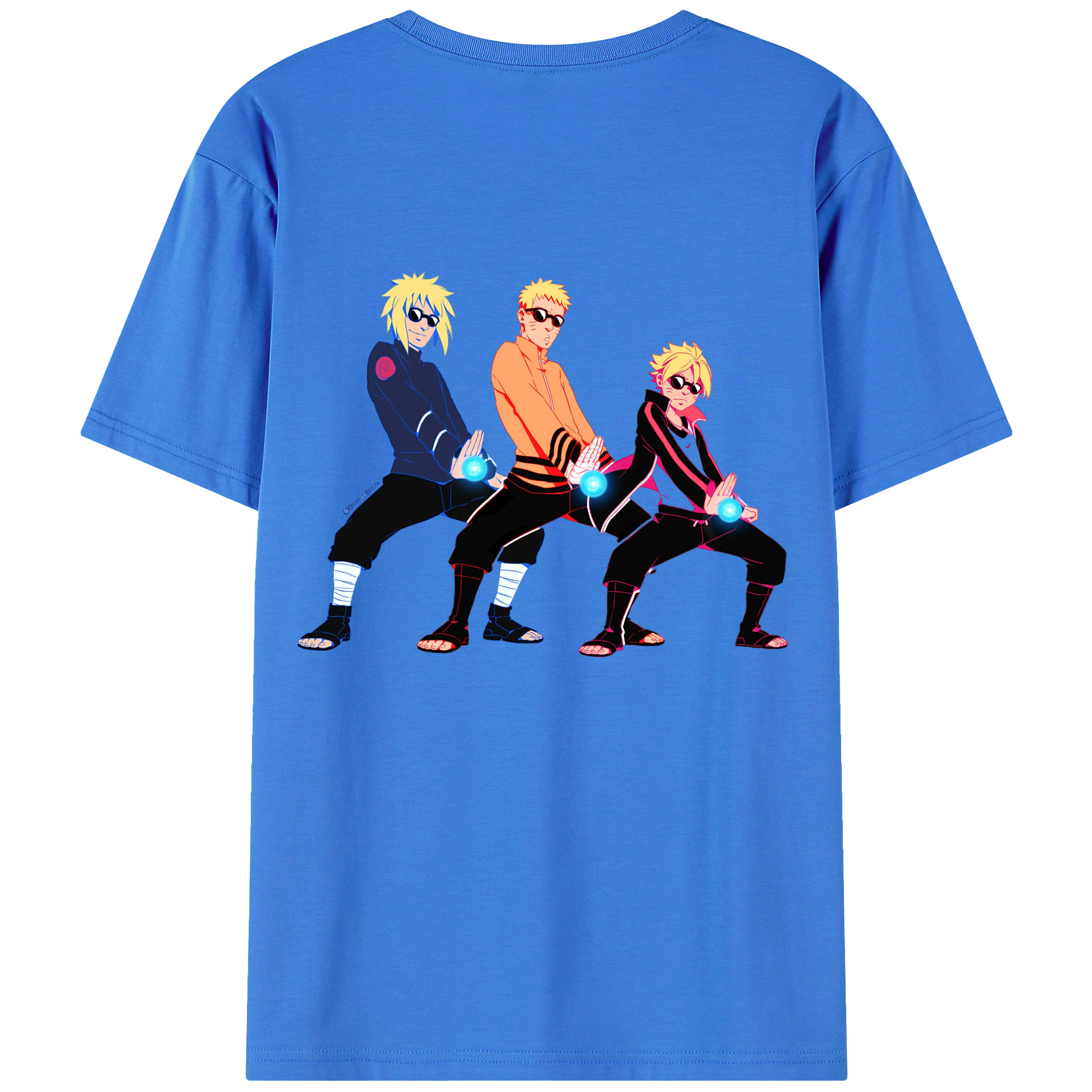 （画像用） NARUTO -ナルト- うずまき ナルト Uzumaki Naruto 綿100％半袖Tシャツ（背面プリント）