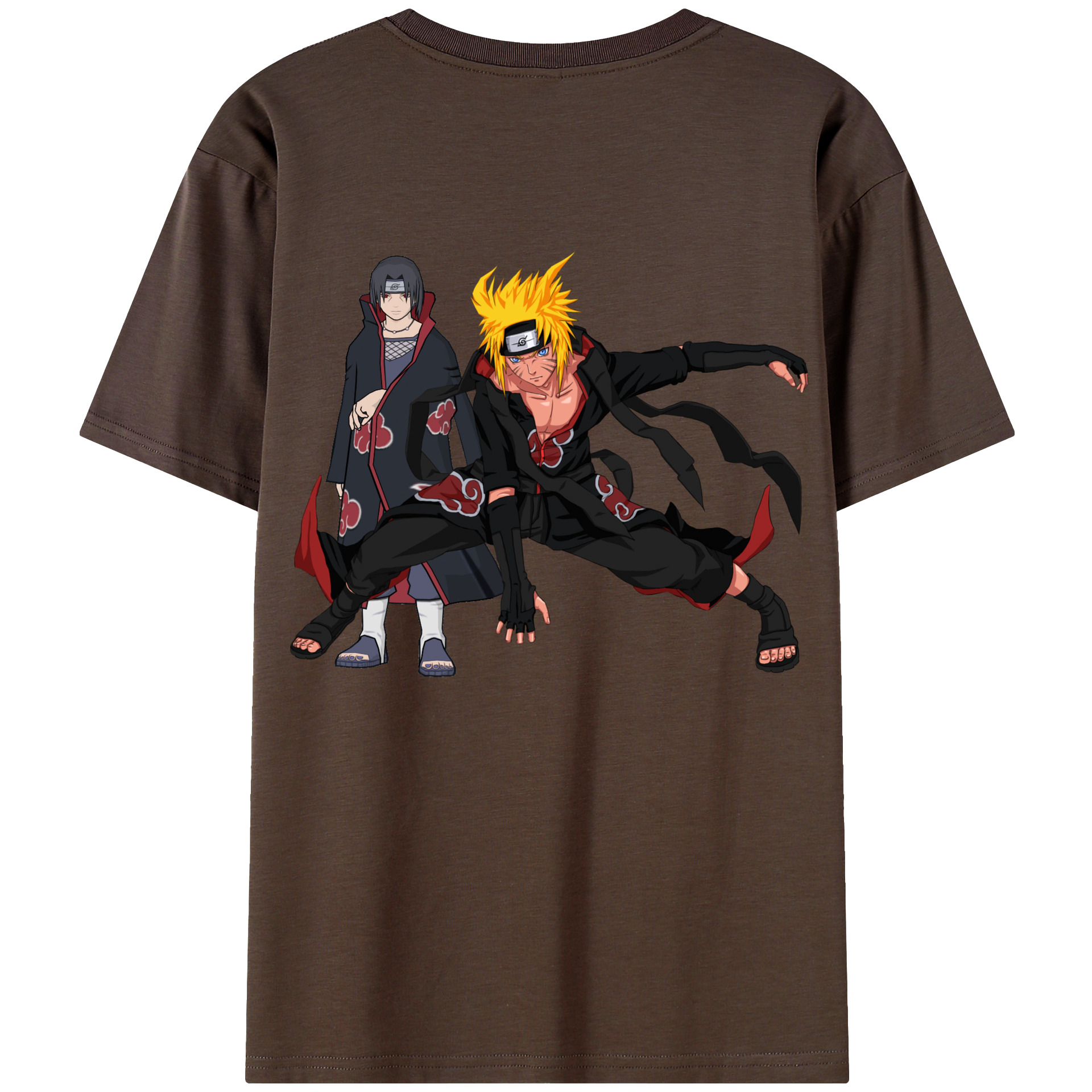 （画像用） NARUTO -ナルト- うずまき ナルト Uzumaki Naruto 綿100％半袖Tシャツ（背面プリント）