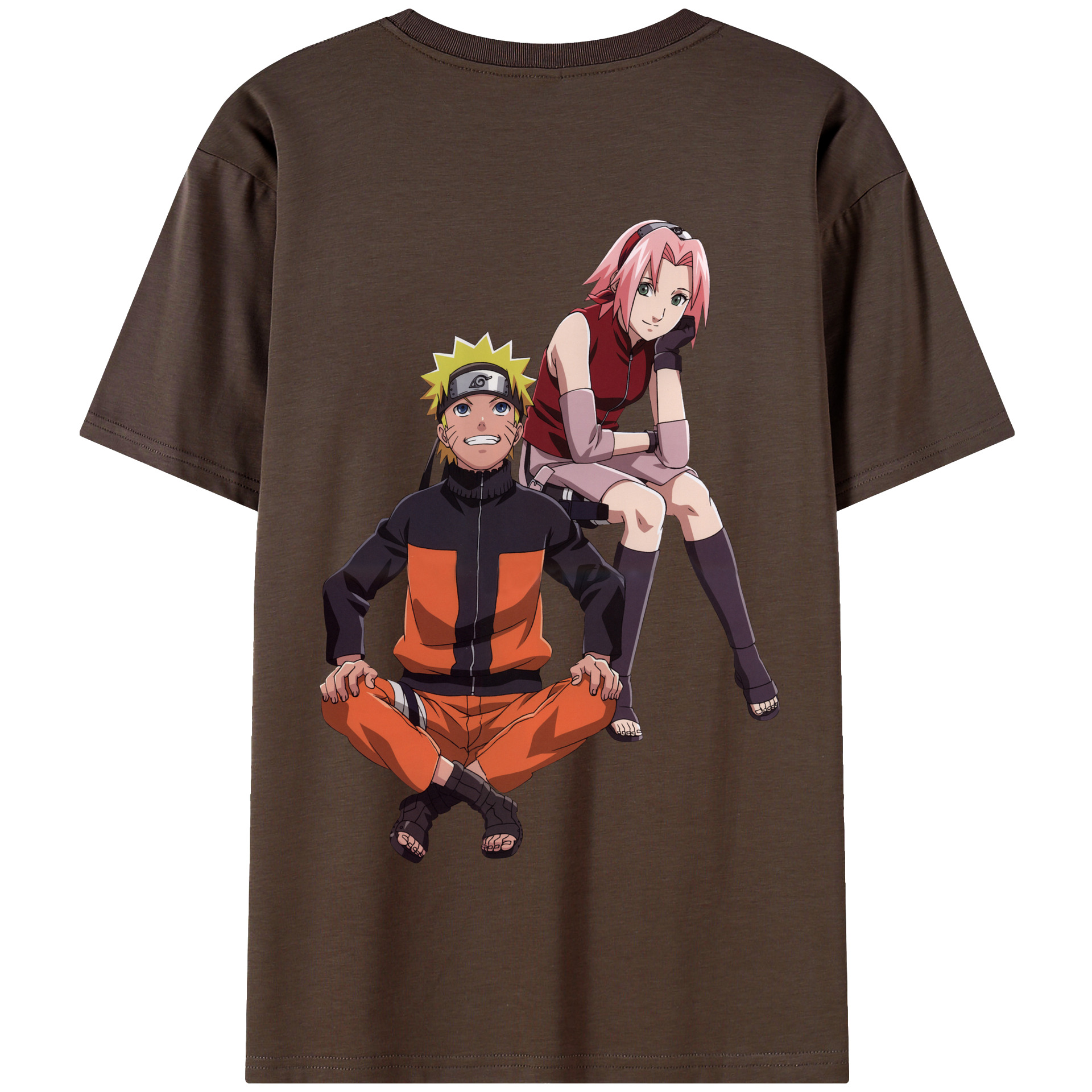 （画像用） NARUTO -ナルト- うずまき ナルト Uzumaki Naruto 綿100％半袖Tシャツ（背面プリント）