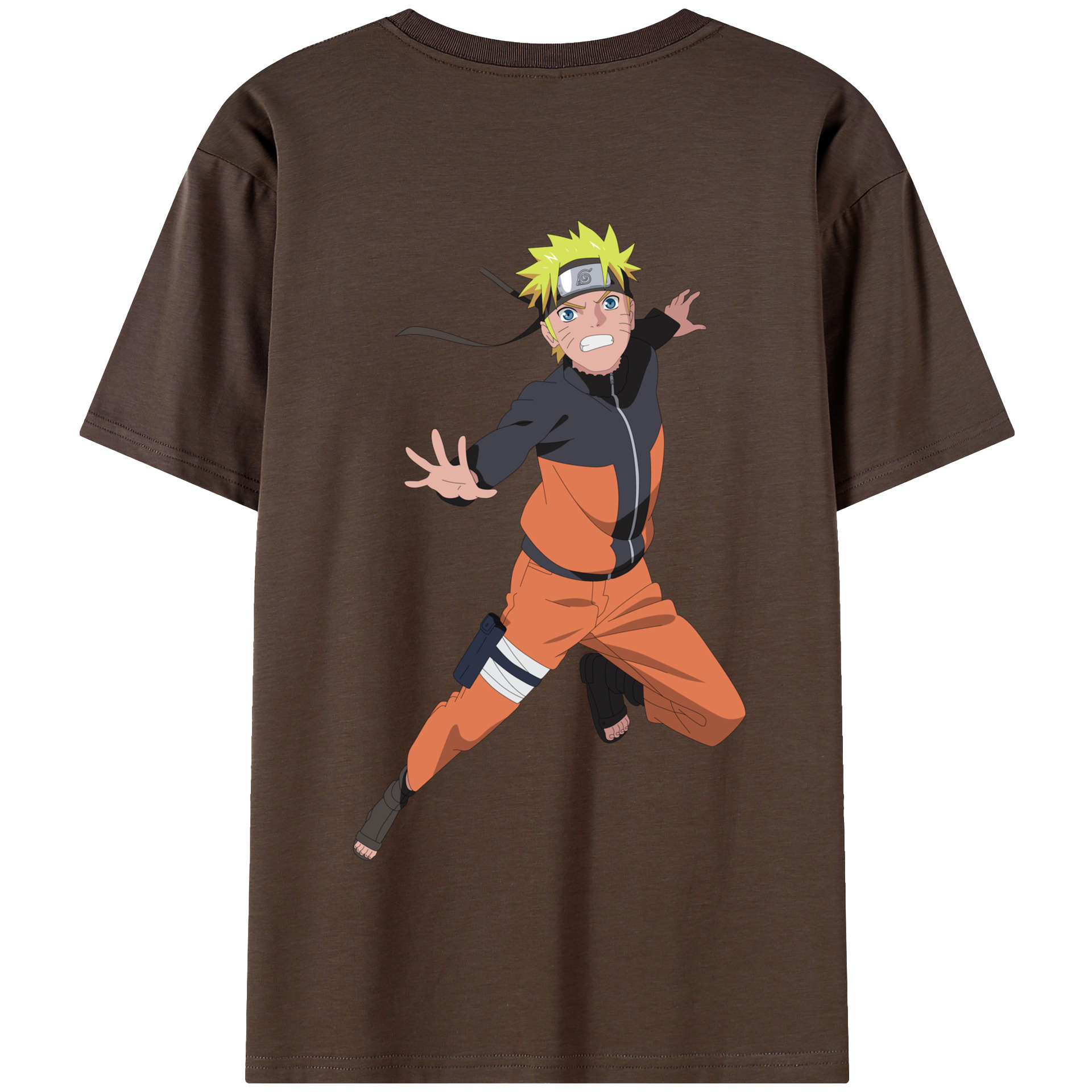 （画像用） NARUTO -ナルト- うずまき ナルト Uzumaki Naruto 綿100％半袖Tシャツ（背面プリント）