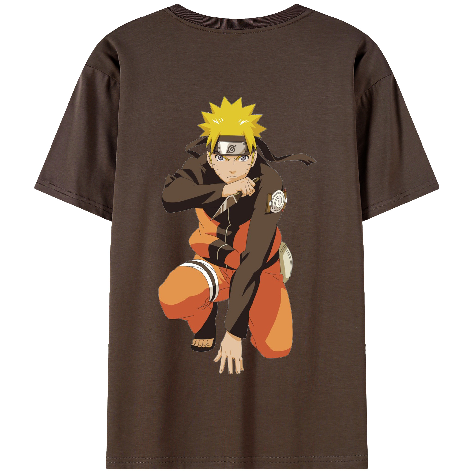 （画像用） NARUTO -ナルト- うずまき ナルト Uzumaki Naruto 綿100％半袖Tシャツ（背面プリント）