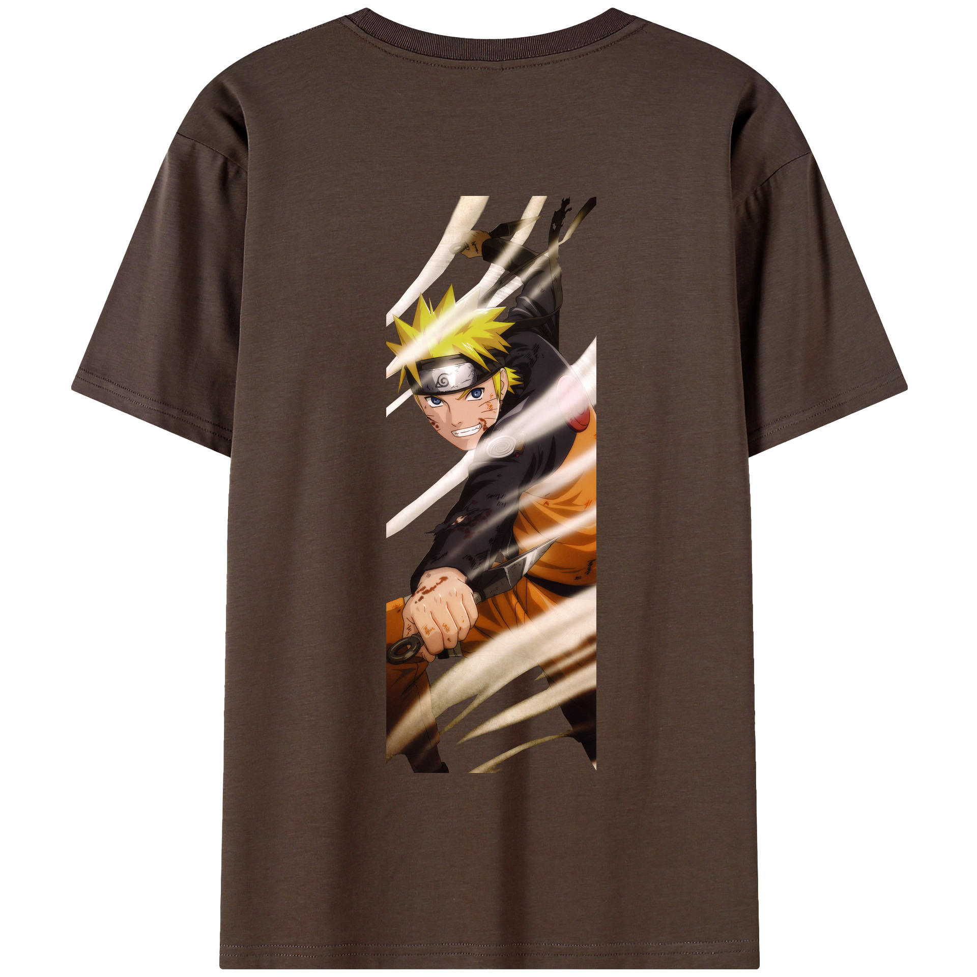（画像用） NARUTO -ナルト- うずまき ナルト Uzumaki Naruto 綿100％半袖Tシャツ（背面プリント）