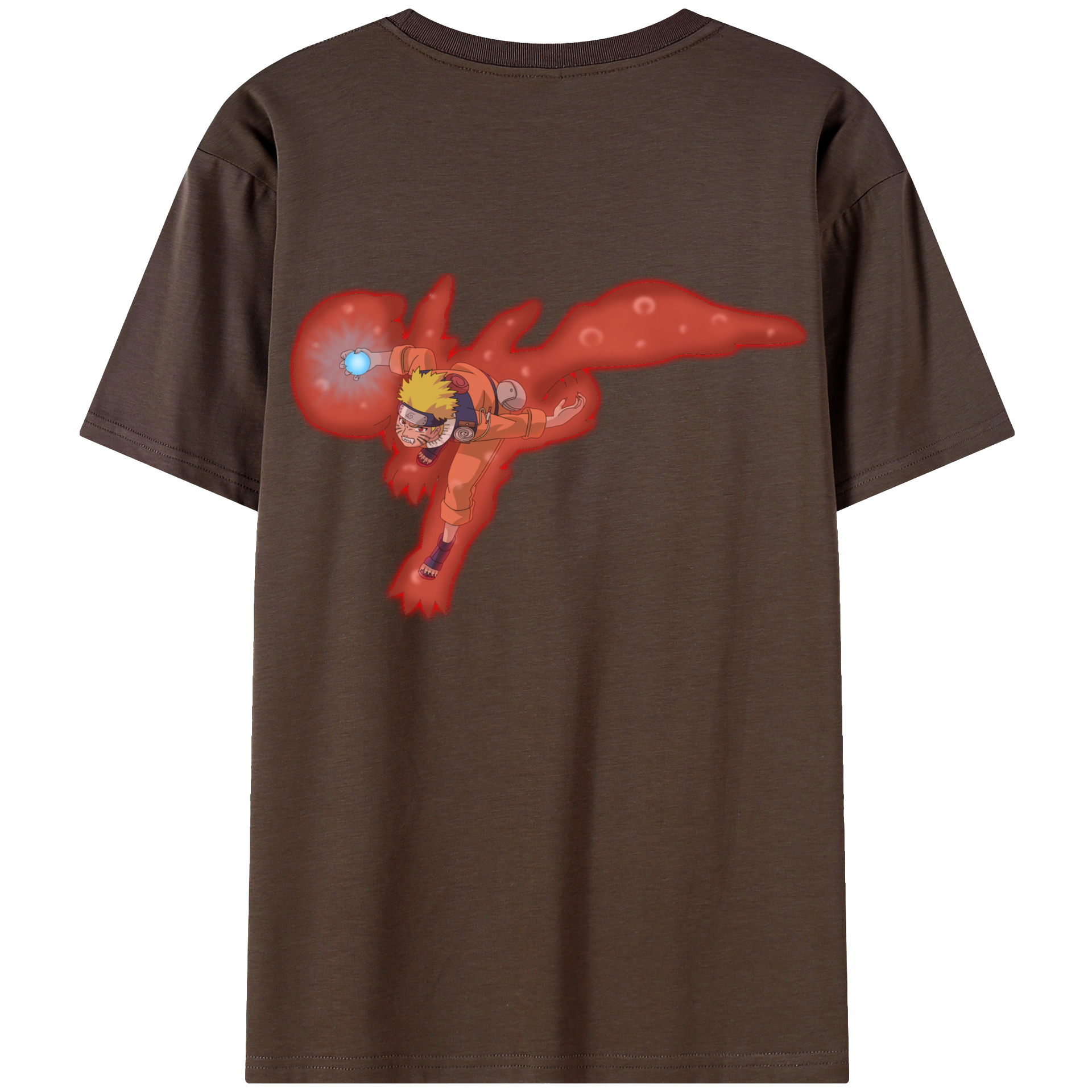（画像用） NARUTO -ナルト- うずまき ナルト Uzumaki Naruto 綿100％半袖Tシャツ（背面プリント）