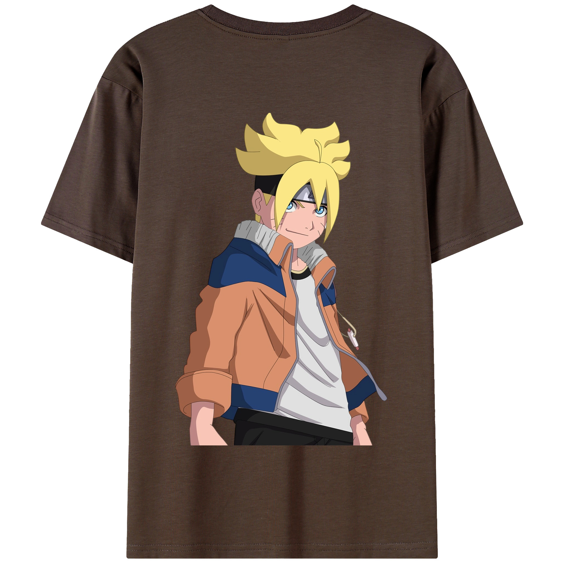 （画像用） NARUTO -ナルト- うずまき ナルト Uzumaki Naruto 綿100％半袖Tシャツ（背面プリント）