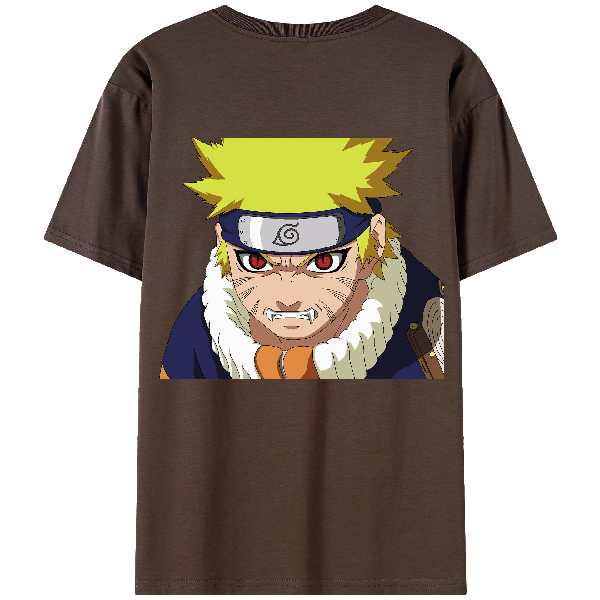 （画像用） NARUTO -ナルト- うずまき ナルト Uzumaki Naruto 綿100％半袖Tシャツ（背面プリント）