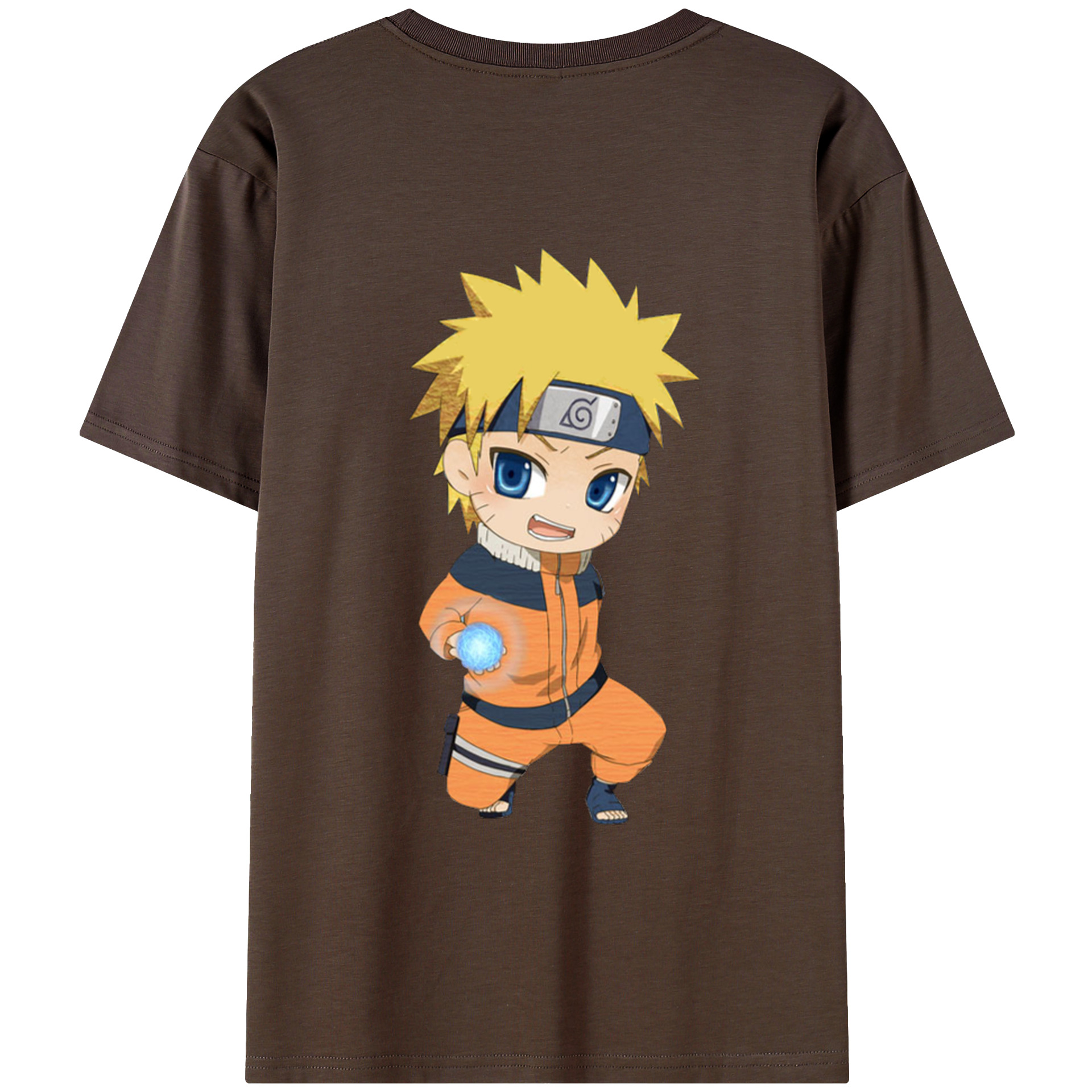 （画像用） NARUTO -ナルト- うずまき ナルト Uzumaki Naruto 綿100％半袖Tシャツ（背面プリント）