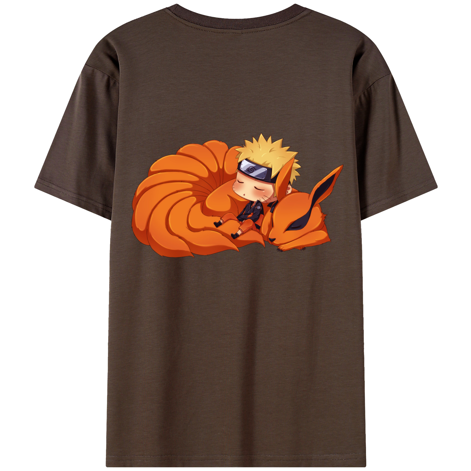 （画像用） NARUTO -ナルト- うずまき ナルト Uzumaki Naruto 綿100％半袖Tシャツ（背面プリント）