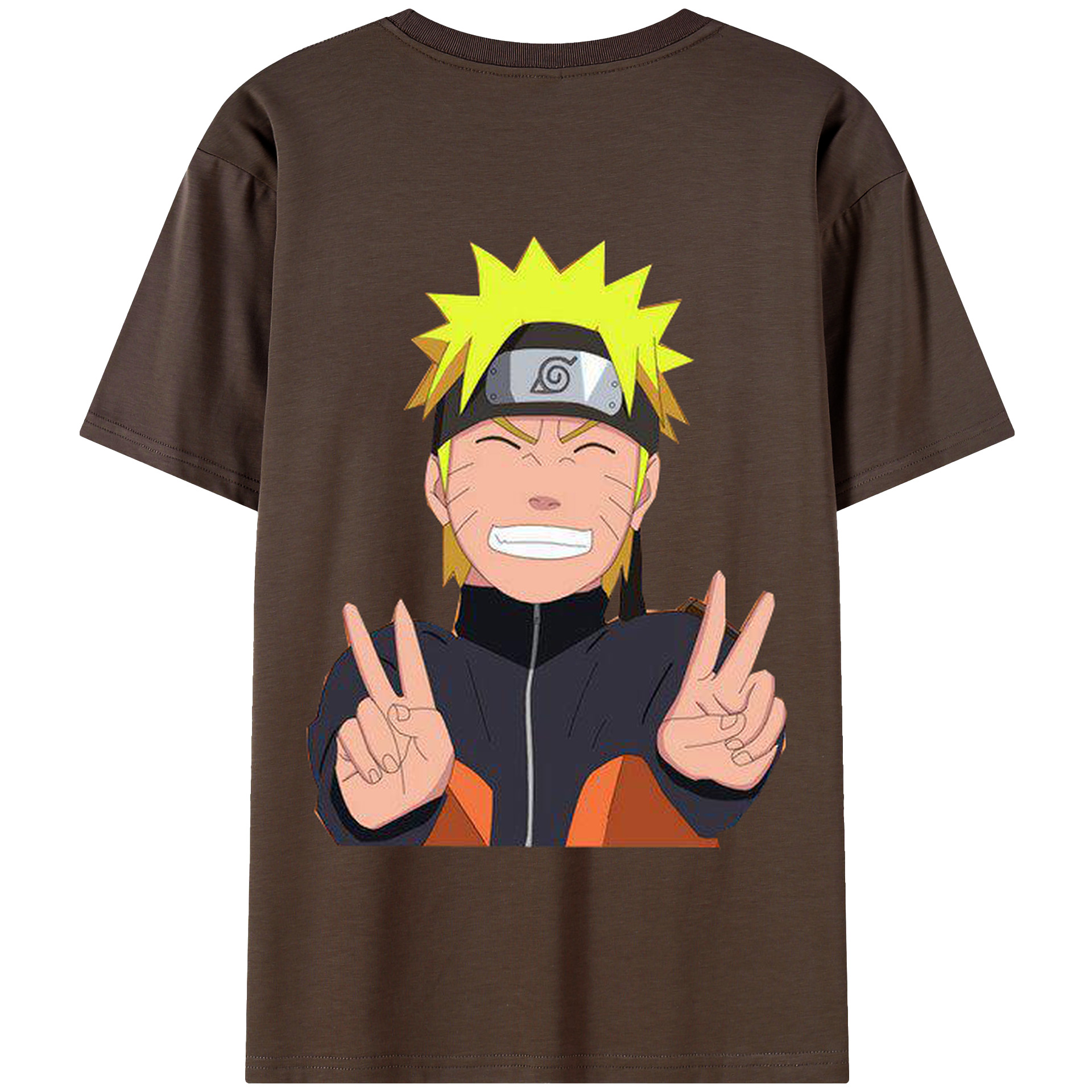（画像用） NARUTO -ナルト- うずまき ナルト Uzumaki Naruto 綿100％半袖Tシャツ（背面プリント）