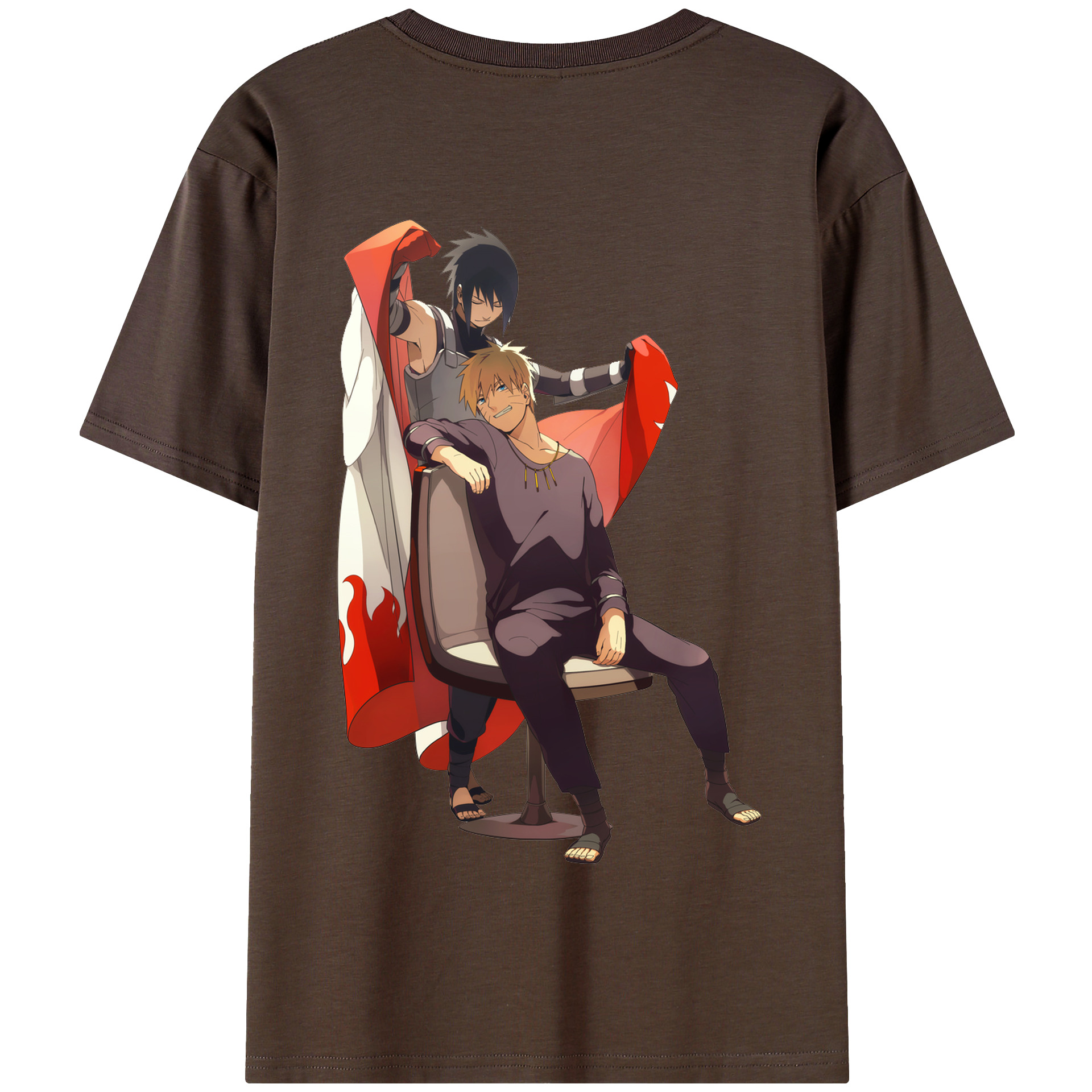 （画像用） NARUTO -ナルト- うずまき ナルト Uzumaki Naruto 綿100％半袖Tシャツ（背面プリント）