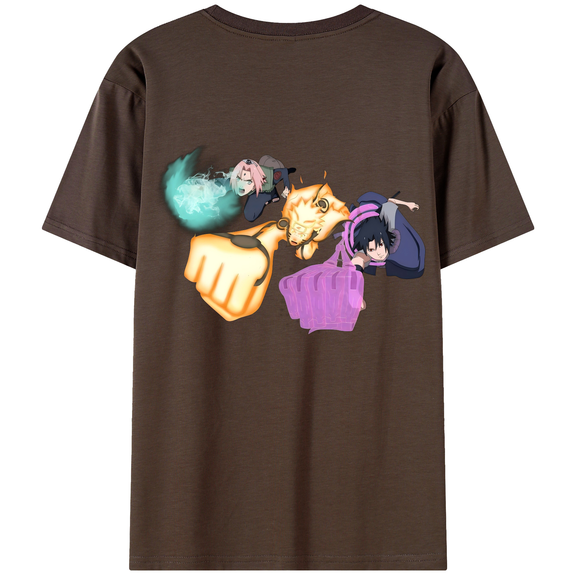 （画像用） NARUTO -ナルト- うずまき ナルト Uzumaki Naruto 綿100％半袖Tシャツ（背面プリント）