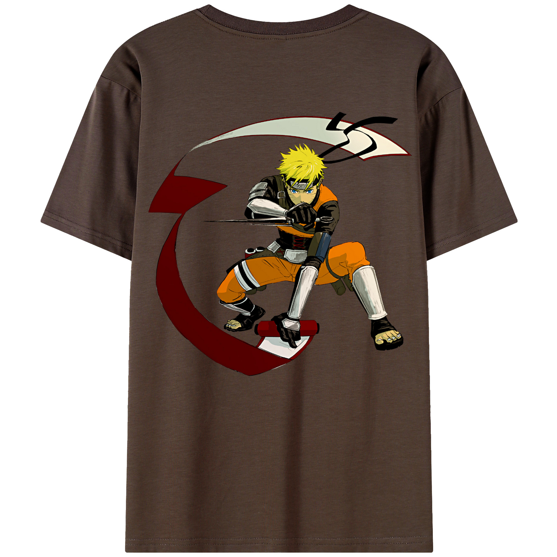 （画像用） NARUTO -ナルト- うずまき ナルト Uzumaki Naruto 綿100％半袖Tシャツ（背面プリント）