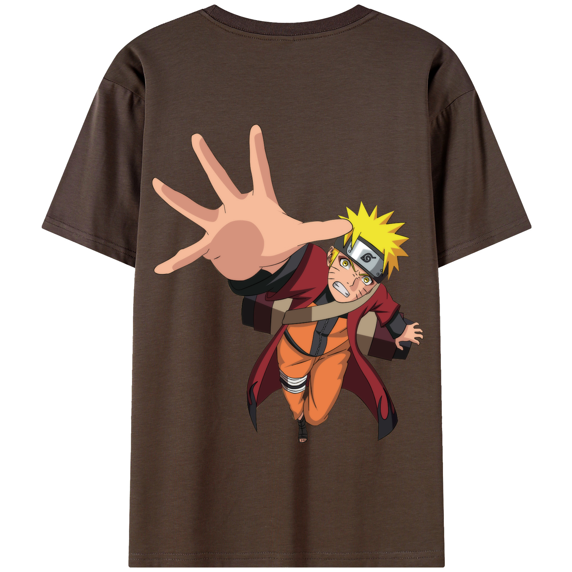 （画像用） NARUTO -ナルト- うずまき ナルト Uzumaki Naruto 綿100％半袖Tシャツ（背面プリント）