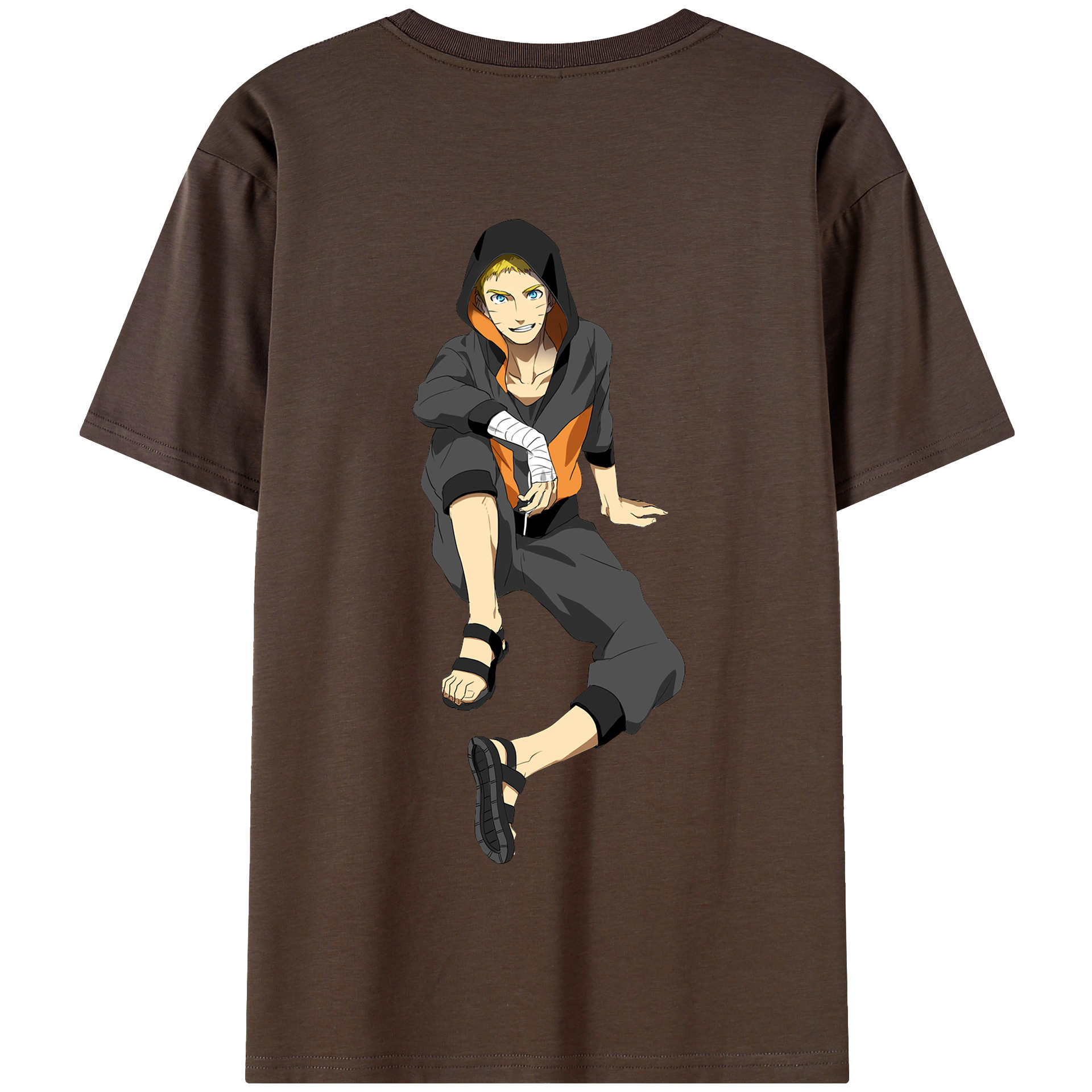 （画像用） NARUTO -ナルト- うずまき ナルト Uzumaki Naruto 綿100％半袖Tシャツ（背面プリント）