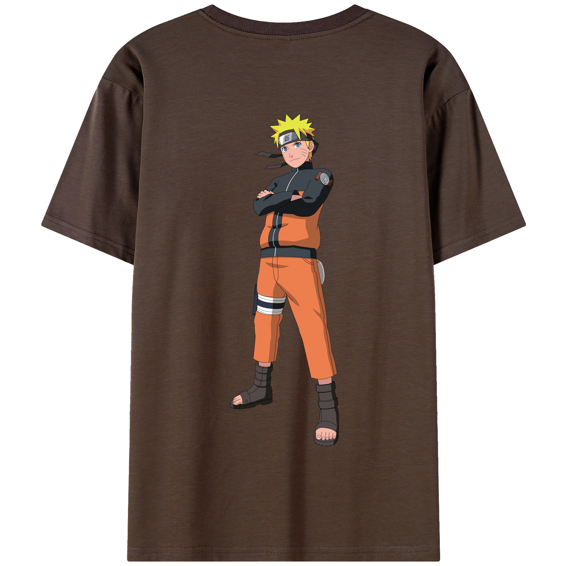 （画像用） NARUTO -ナルト- うずまき ナルト Uzumaki Naruto 綿100％半袖Tシャツ（背面プリント）