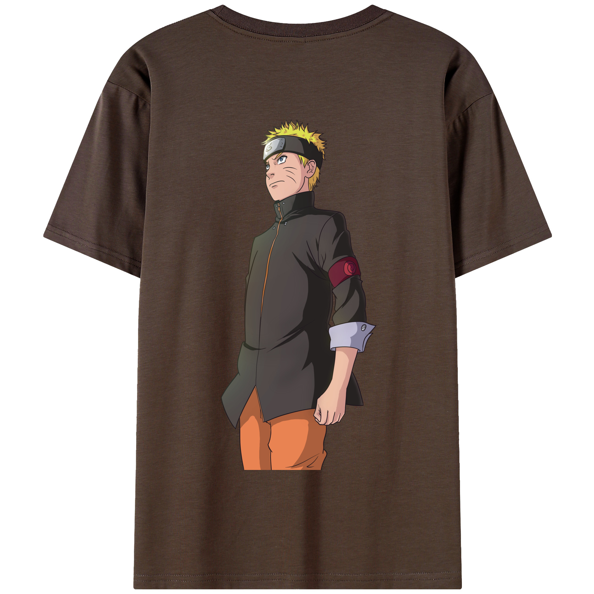 （画像用） NARUTO -ナルト- うずまき ナルト Uzumaki Naruto 綿100％半袖Tシャツ（背面プリント）