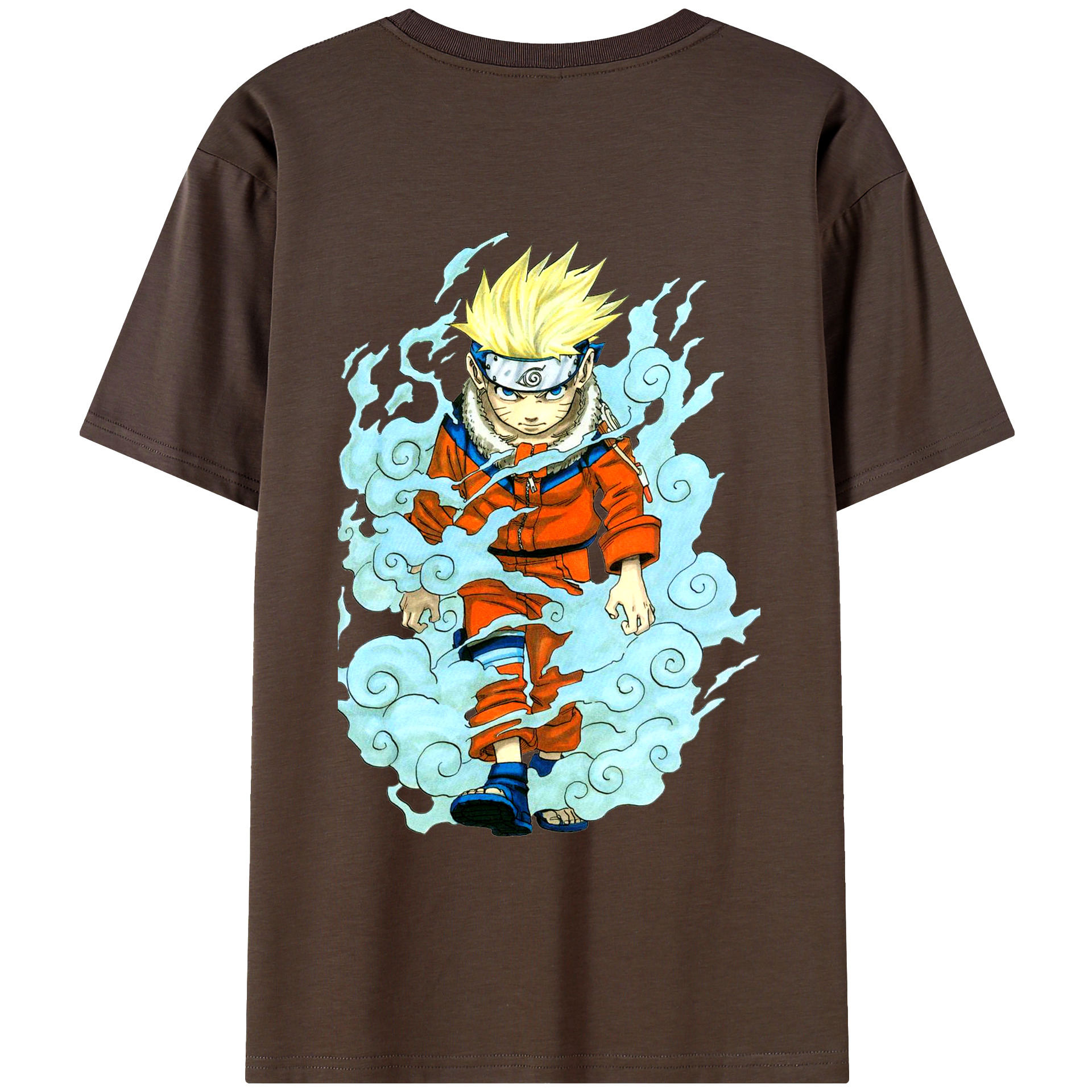 （画像用） NARUTO -ナルト- うずまき ナルト Uzumaki Naruto 綿100％半袖Tシャツ（背面プリント）